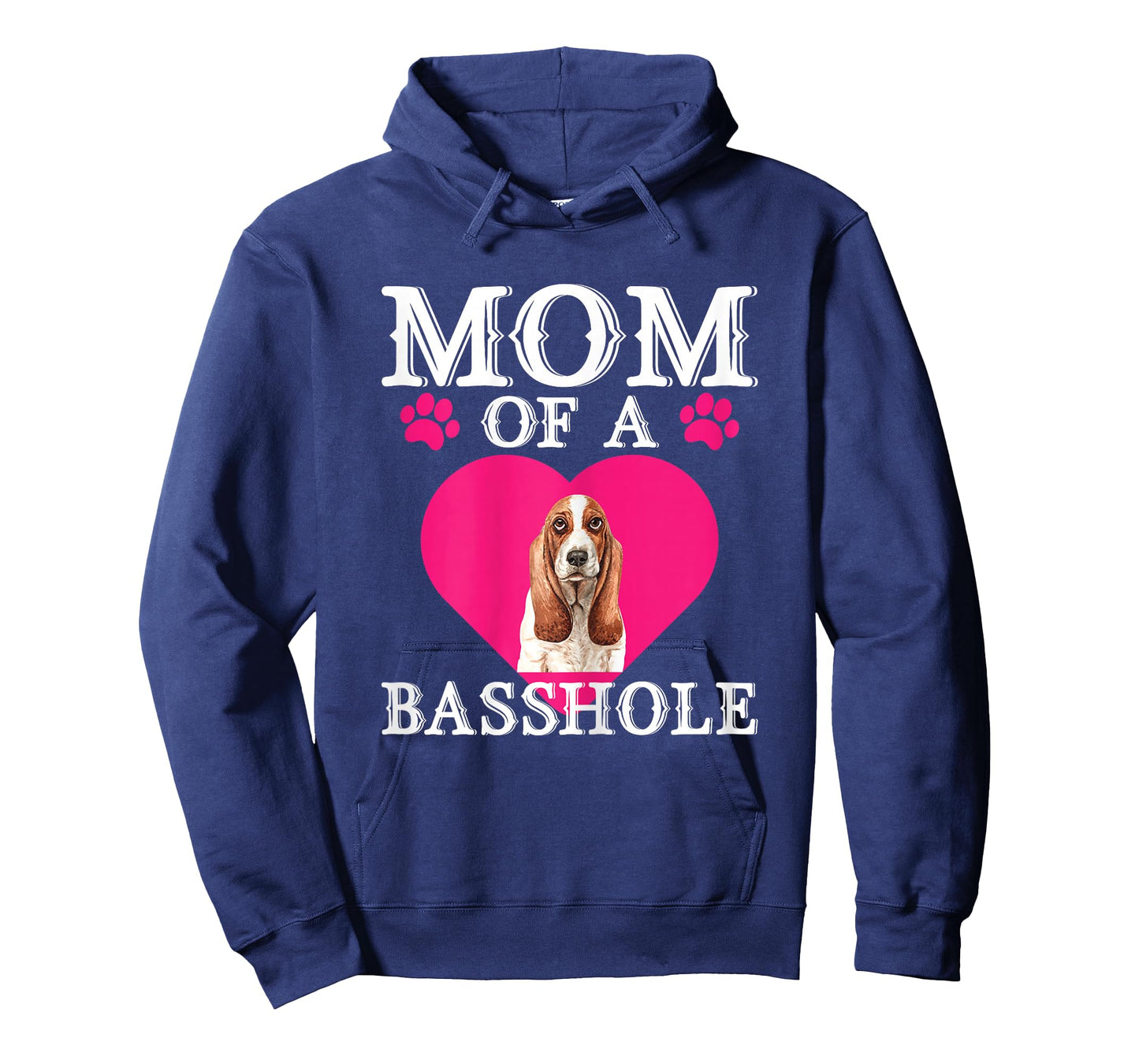 Basshole Mom Funny Cute Basset Hound Dog Lovers Mommy T-Shirt