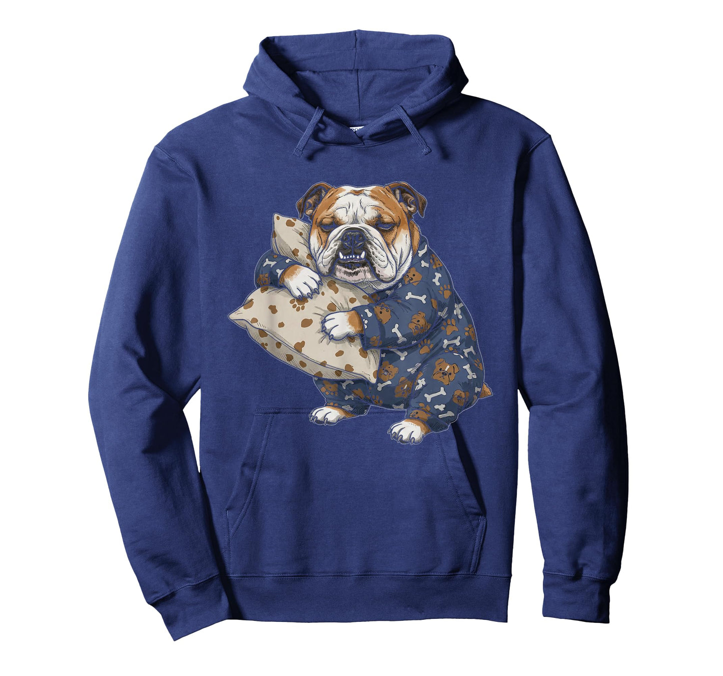Funny Sleepy English Bulldog Pajama Men Women Kids T-Shirt