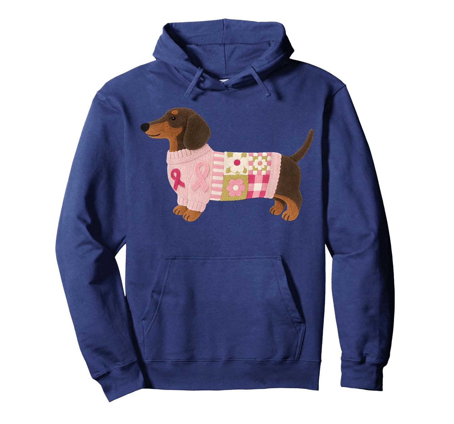 Dachshund Pink Ribbon Breast Cancer Awareness T-Shirt