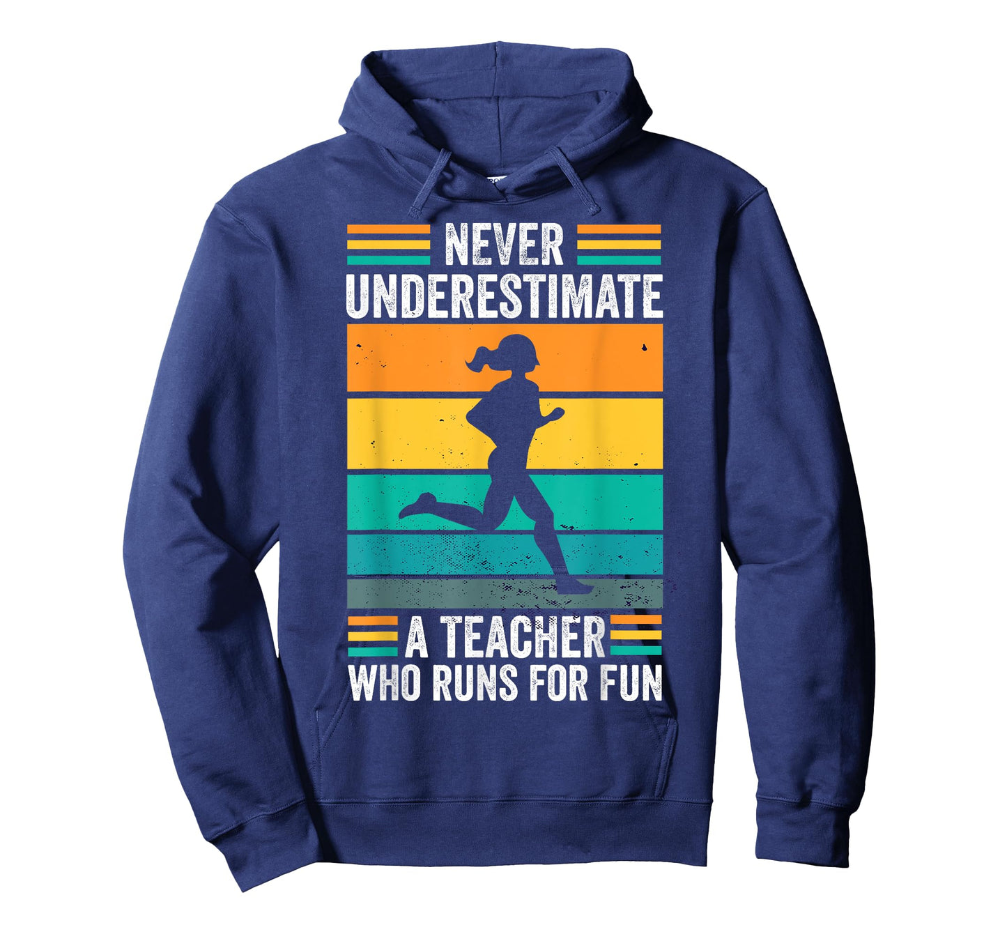 Never underestimate a Teacher Who Runs for Fun Funny Running T-Shirt