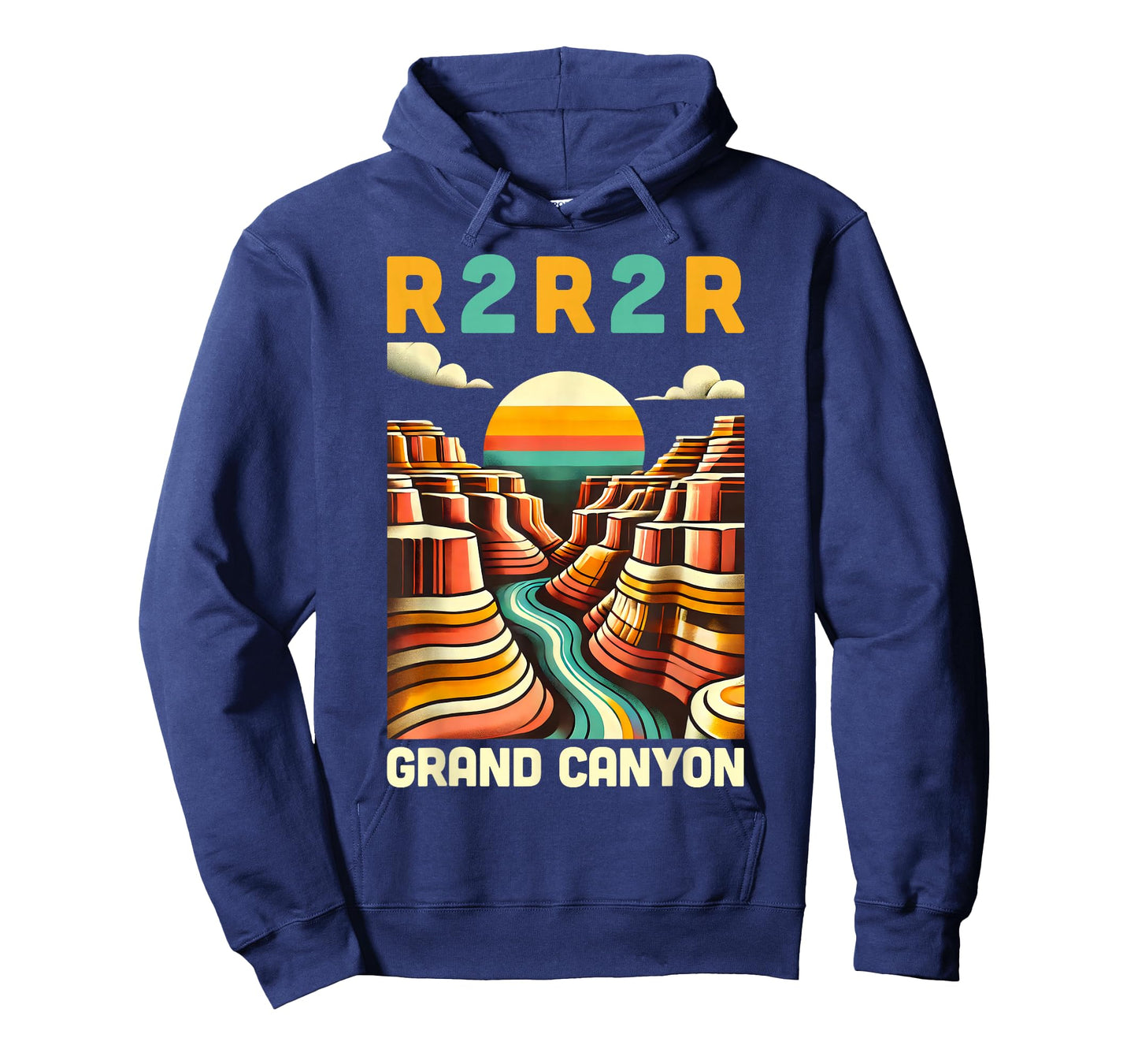 Vintage Rim 2 Rim Grand Canyon Trail Run, R2R2R Run Hiking T-Shirt
