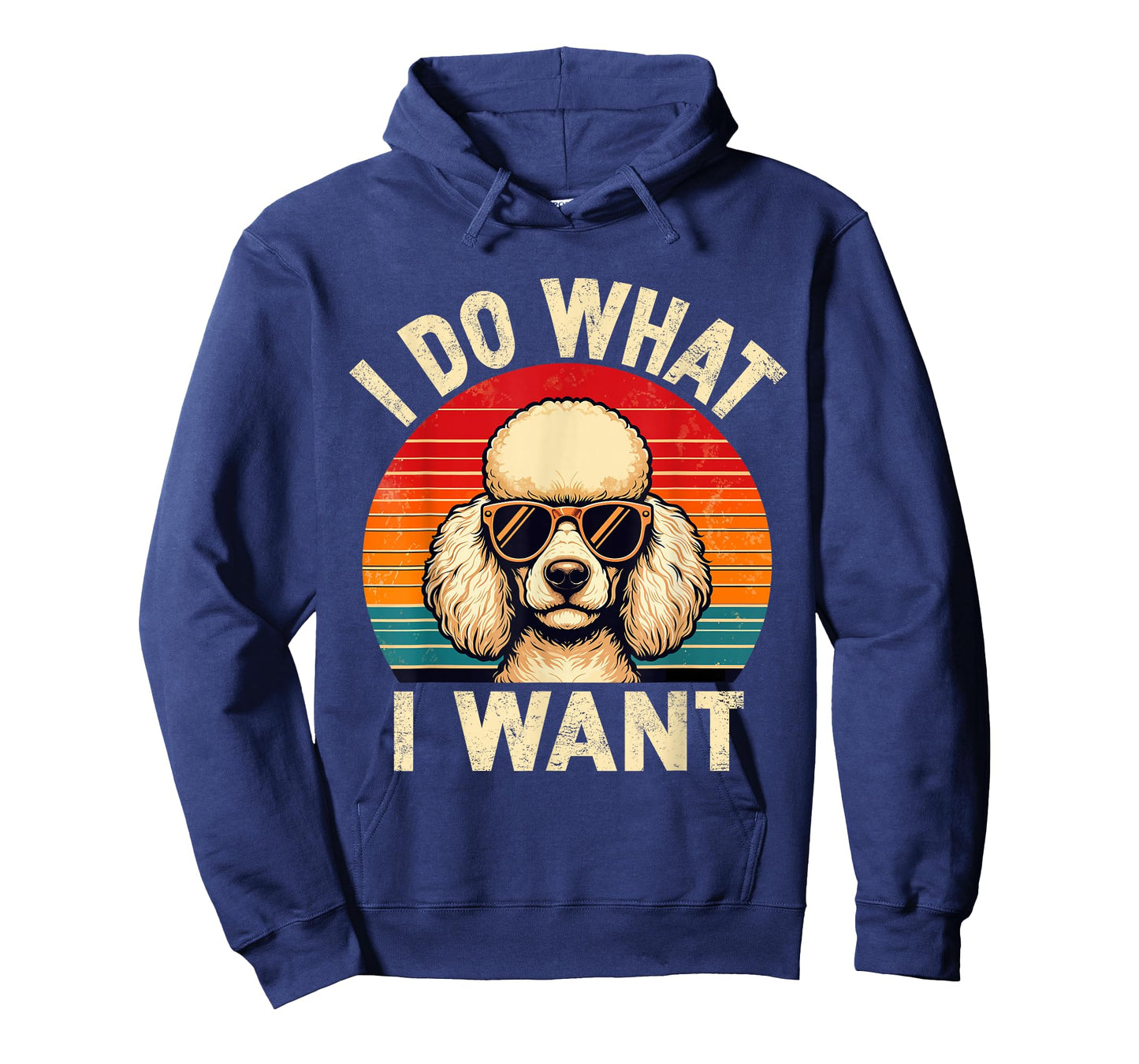 I Do What I Want Poodle Dog Shirt Funny Retro Dog Sunglasses T-Shirt