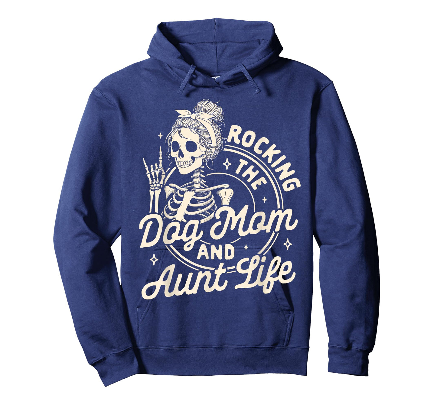 Dog Mama Fur Mama Skeleton Rocking The Dog Mom & Aunt Life T-Shirt