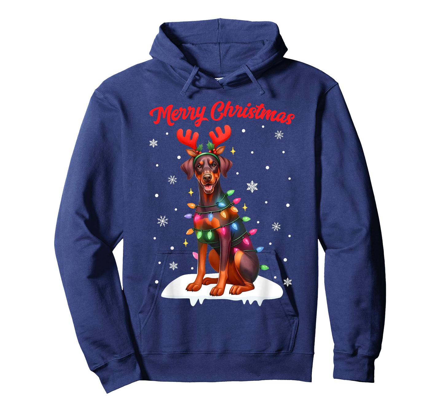 Christmas Pajamas Men Women Kids Doberman Pinscher Dog T-Shirt