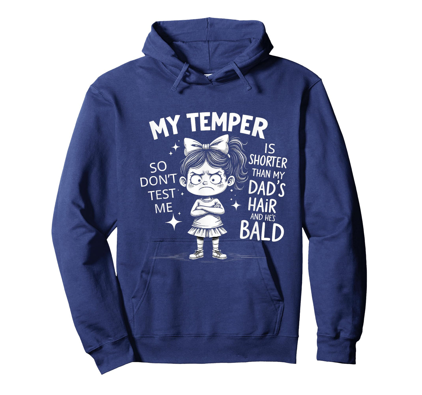 My Temper is Shorter Than My Dad's Hair and He's Bald Kids T-Shirt