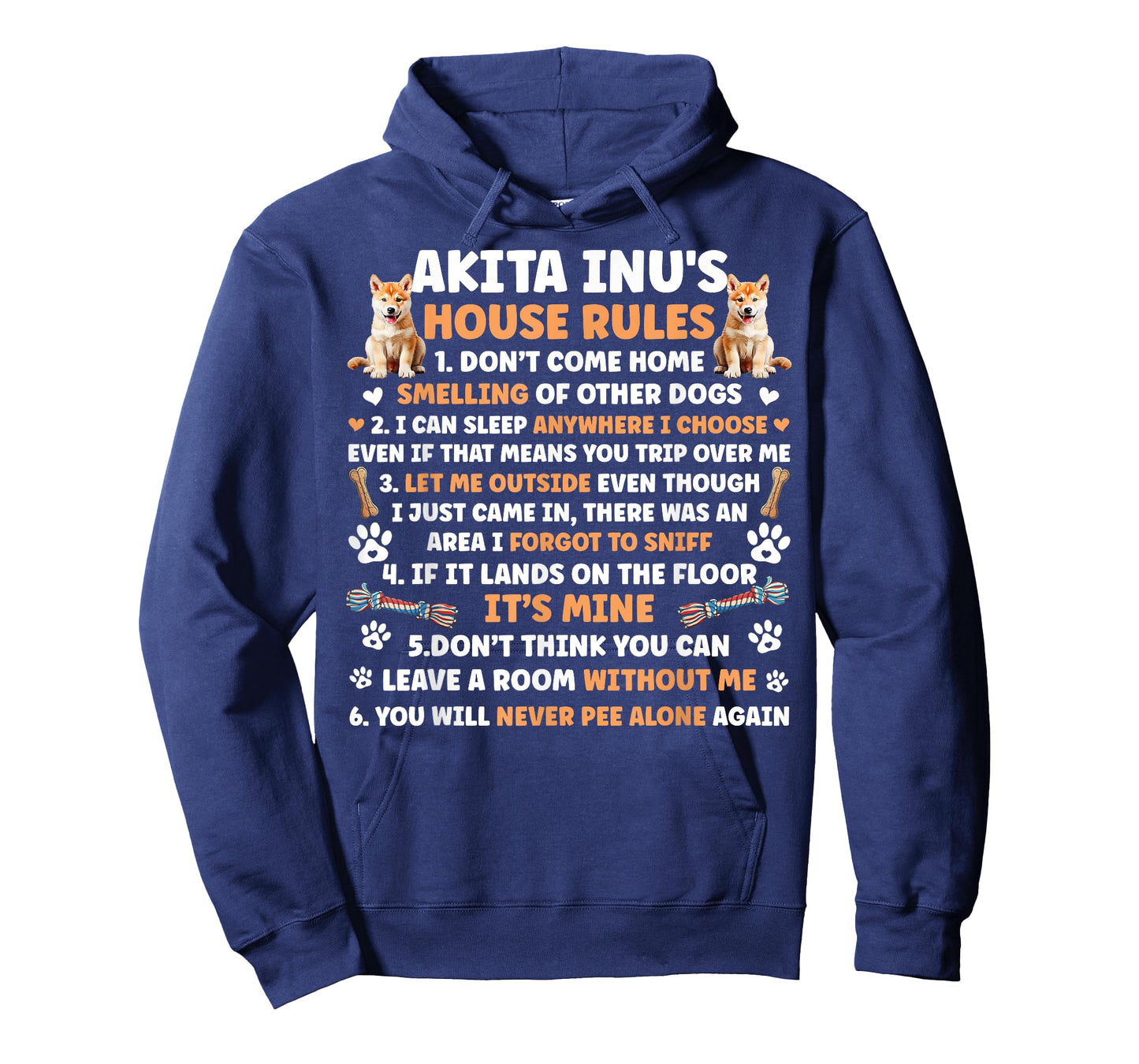Akita Inu's House Rules Akita Inu Lover Akita Inu Owner T-Shirt