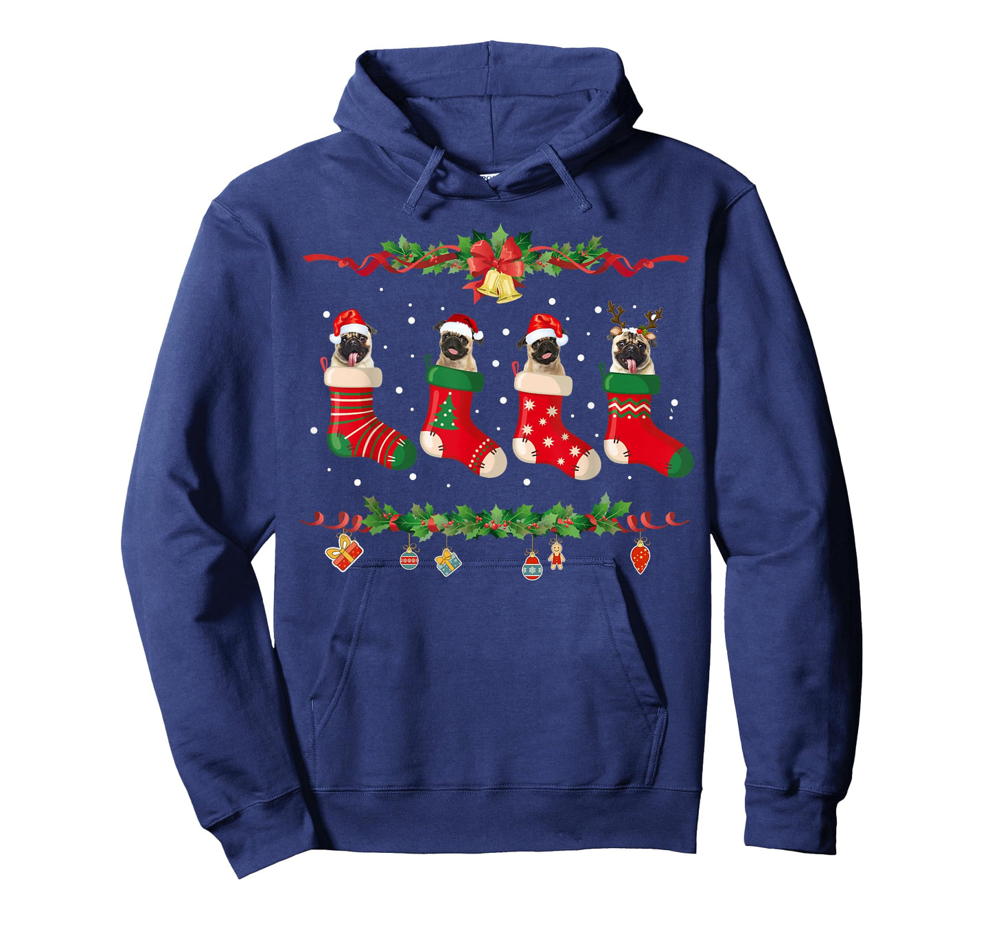 Pug Christmas Shirt Stocking Dog Xmas Sweater T-Shirt