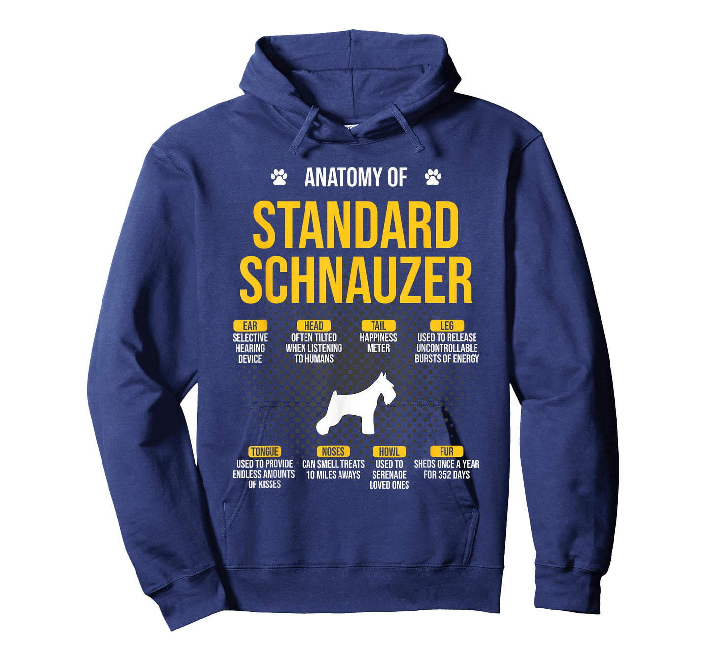 Anatomy Of Standard Schnauzer Dog Lover T-Shirt
