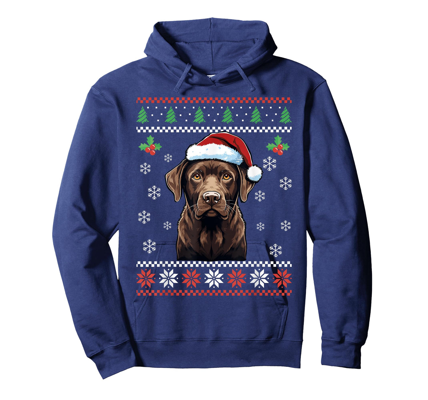 Chocolate Labrador Ugly Christmas Sweater Xmas Adults Kids T-Shirt