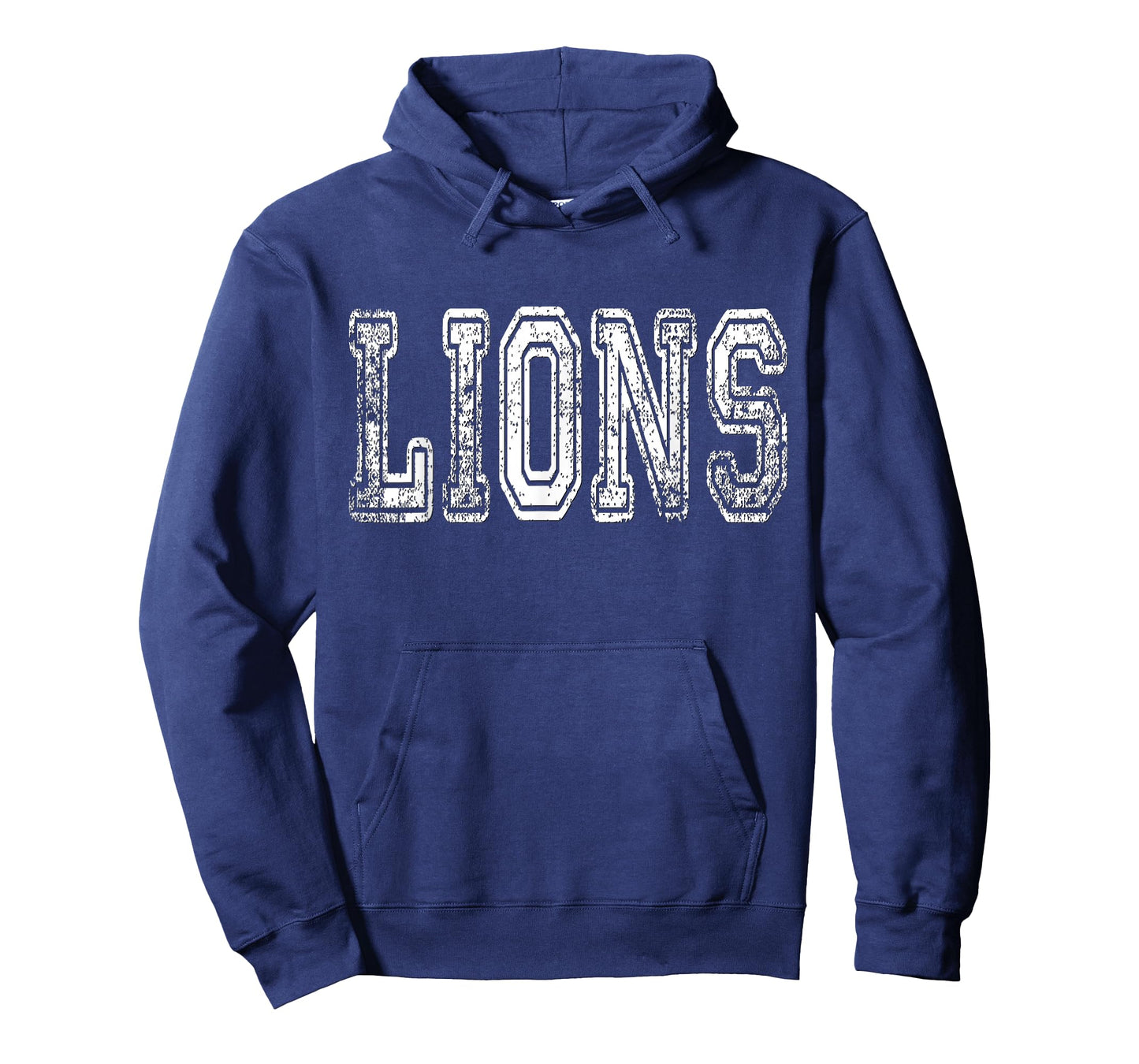 Lions Mascot Distressed Vintage School Sports Name Fans T-Shirt