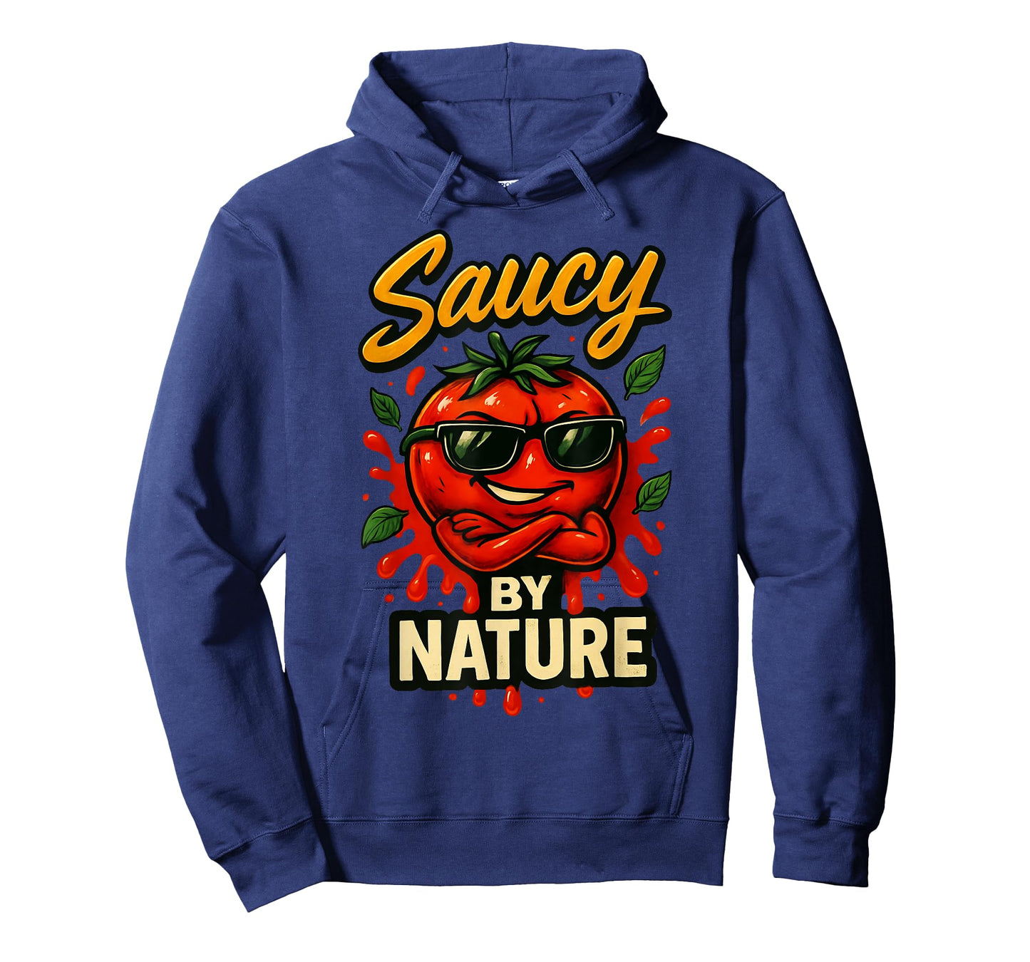 Saucy by Nature, Funny Tomato with Attitude & Shades T-Shirt