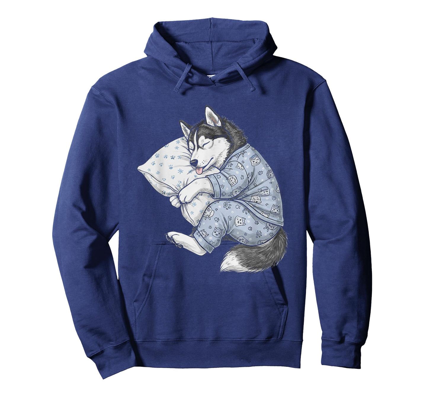 Funny Sleepy Siberian Husky Pajama Men Women Kids T-Shirt