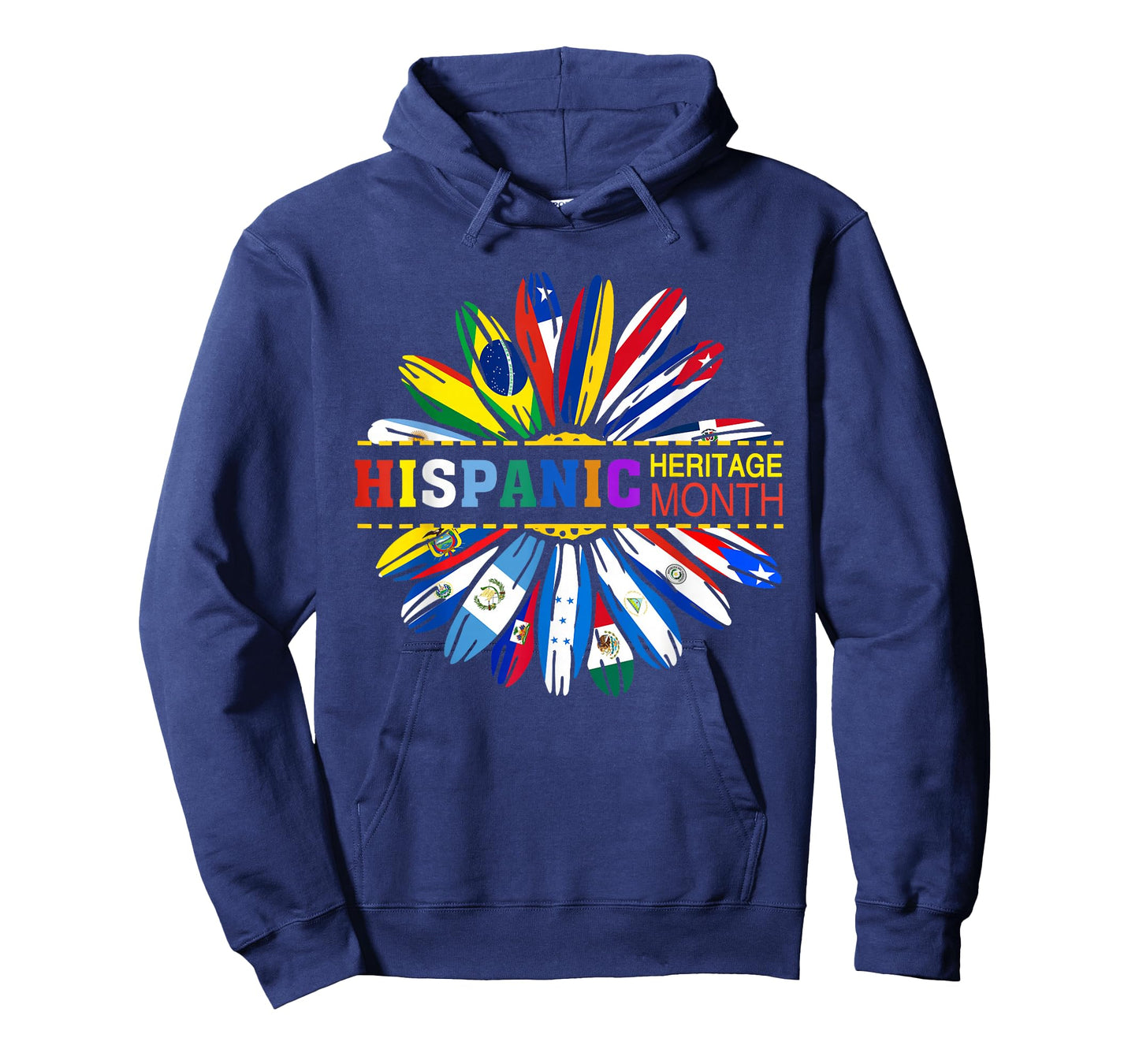 Sunflower Hispanic Heritage Month Latino Countries Flags T-Shirt