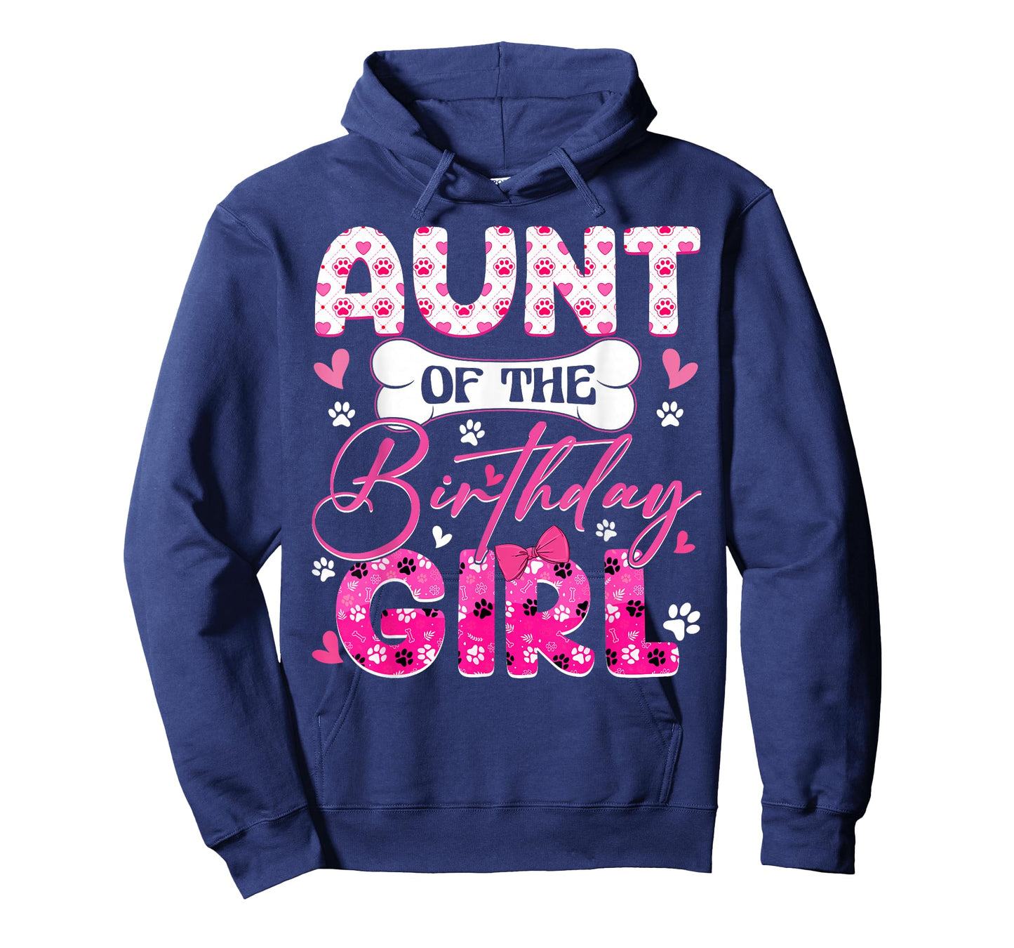 Aunt Of The Birthday Girl Dogs Paw Theme Family Bday Party T-Shirt