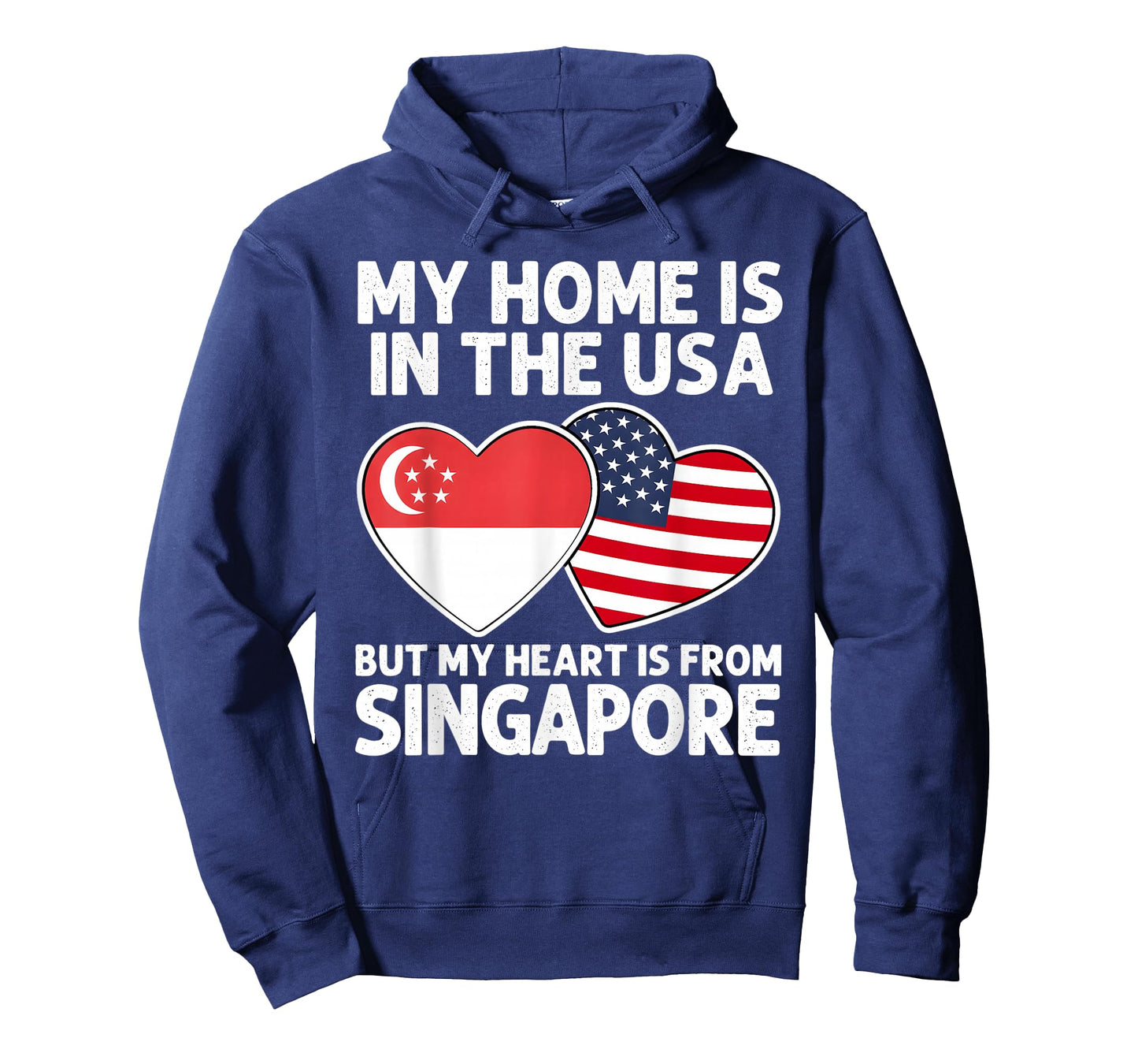 My Home USA My Heart Singapore Singaporean American Pride T-Shirt