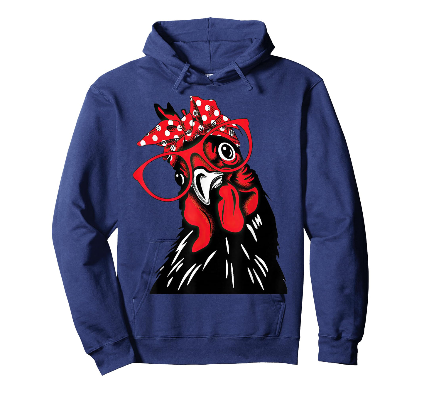 Funny Retro Chicken with Glasses Bandana Country Humor T-Shirt