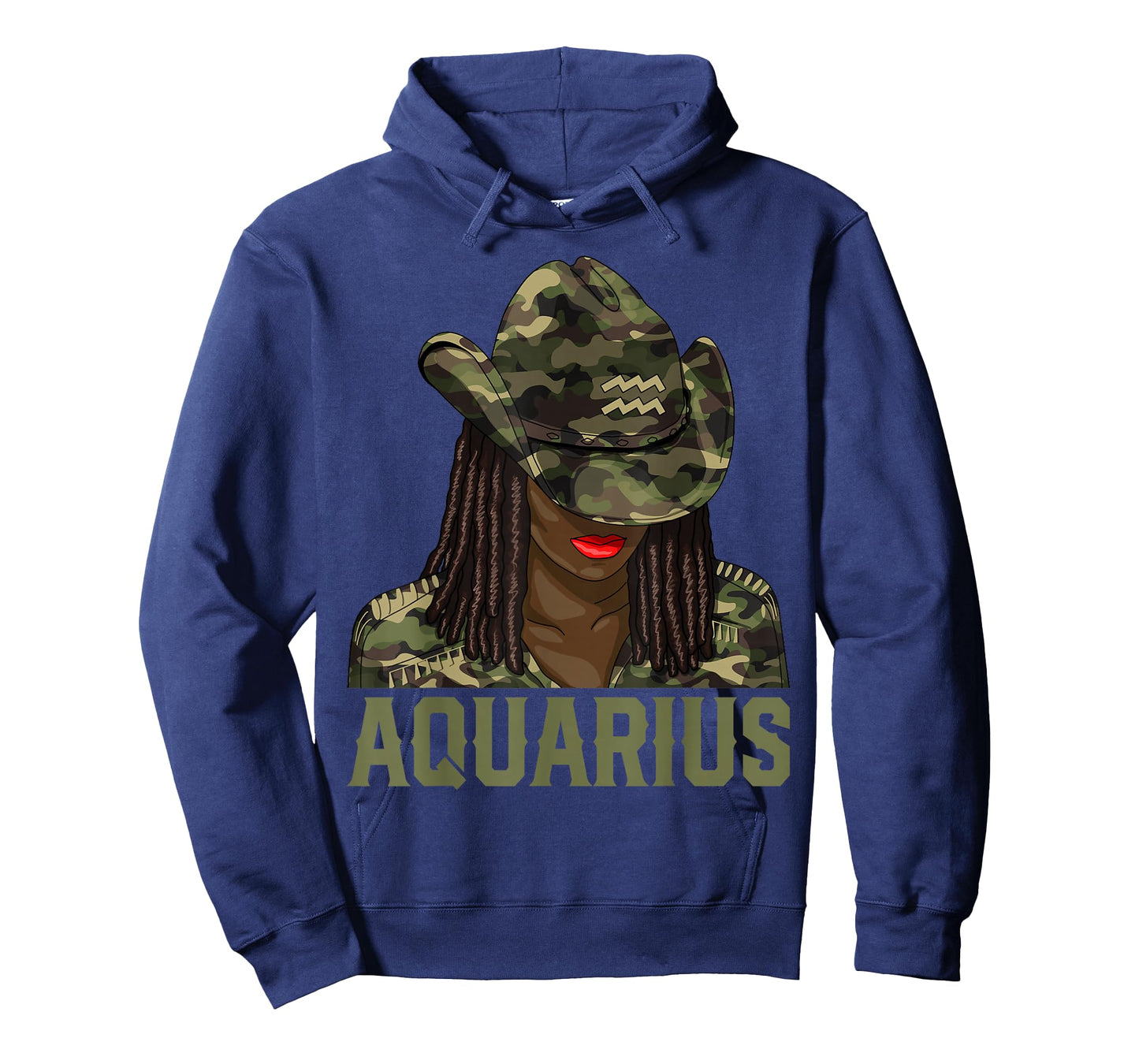 Aquarius Western Black Cowgirl Camo African American Zodiac T-Shirt