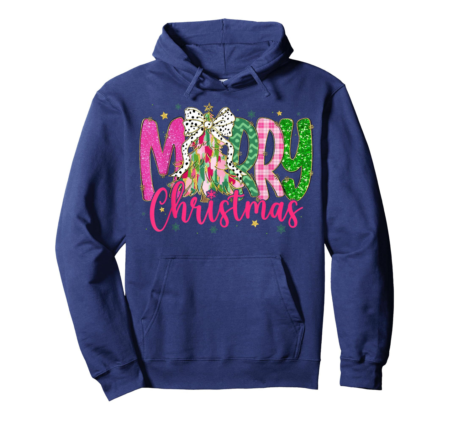 Merry Christmas Xmas Tree Coquette Bow Snowflake Holiday T-Shirt