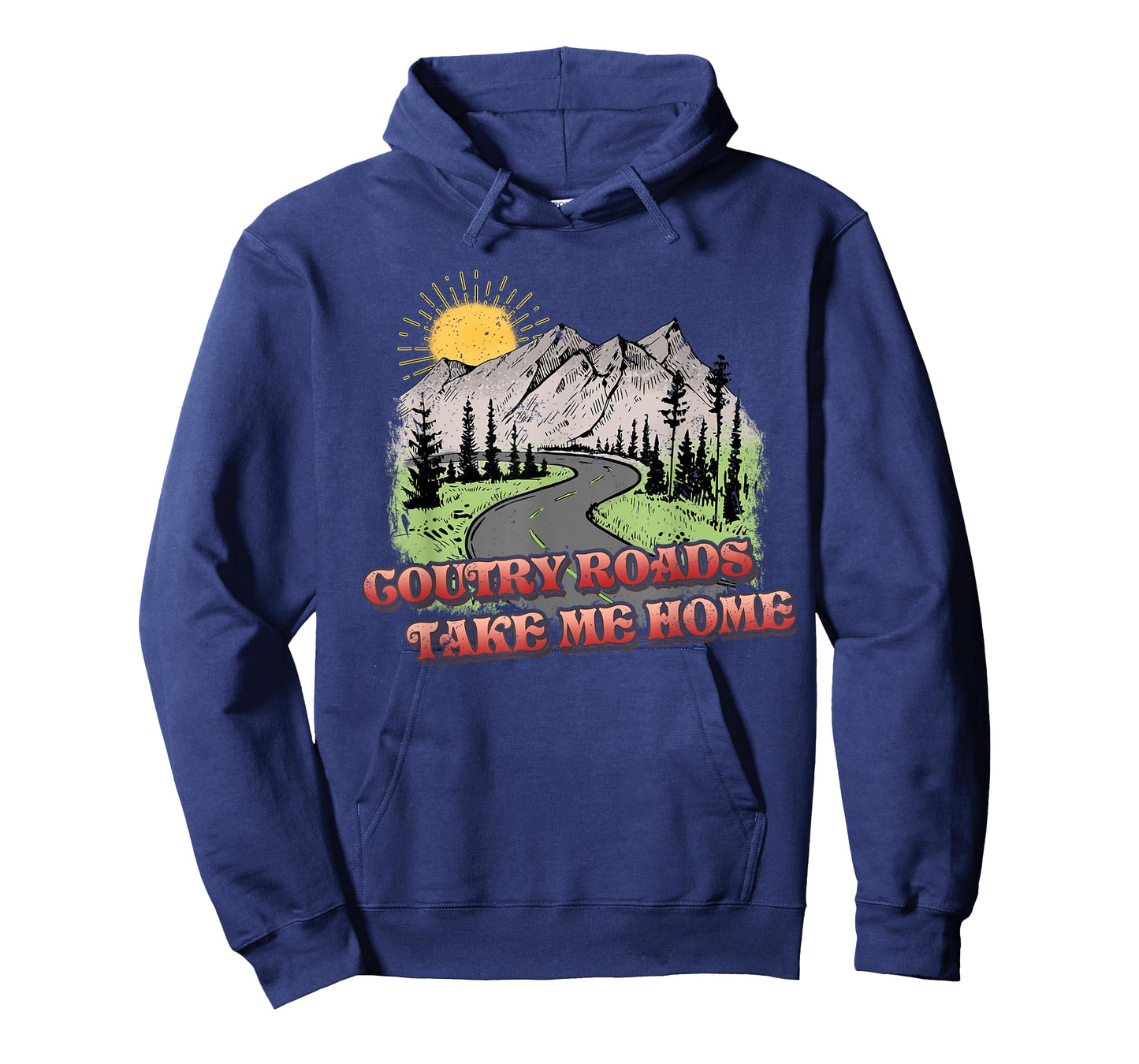 Country Roads Take Me Home Hiking Mountain T-Shirt