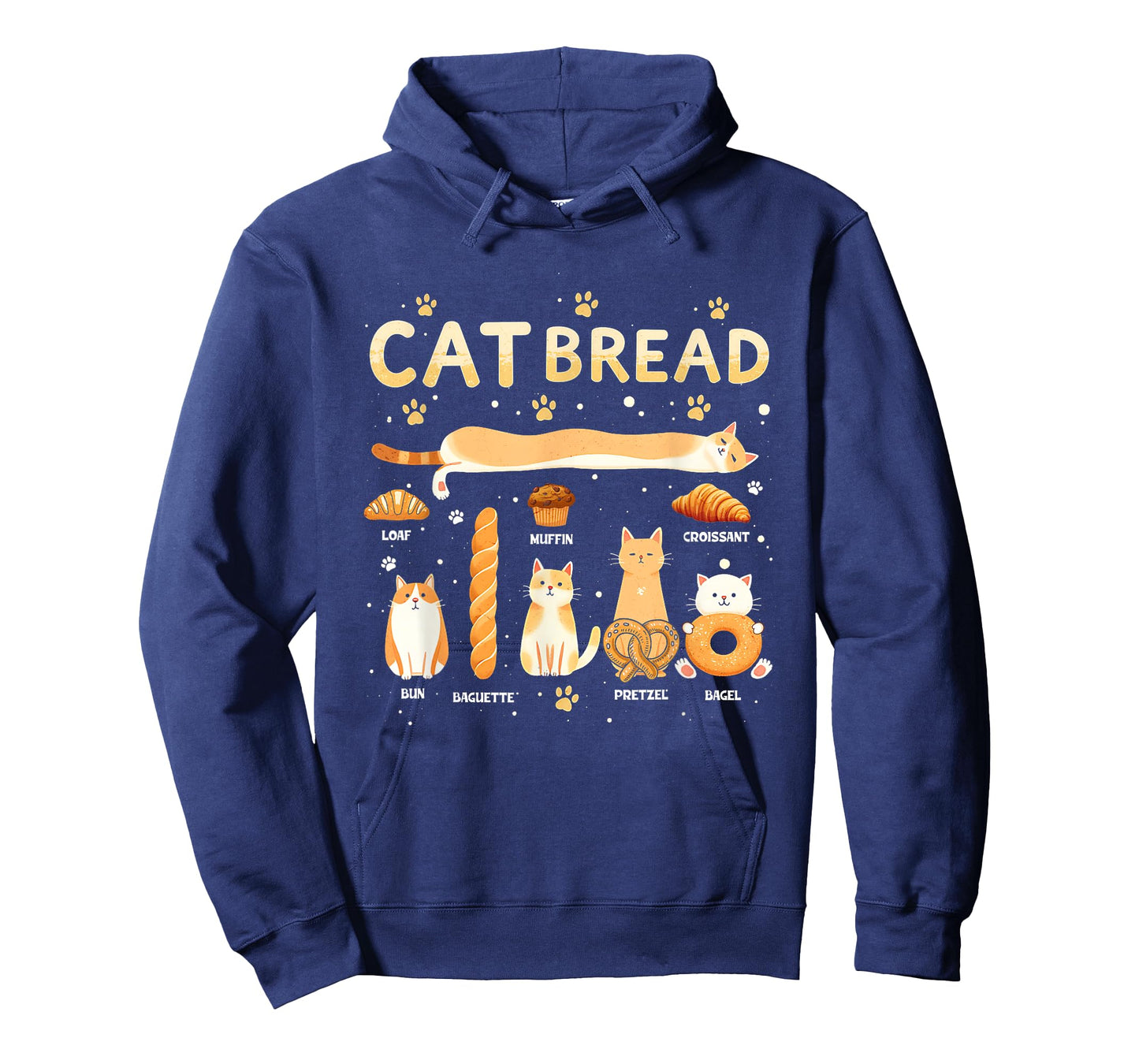 Cat Bread Loaf Lover Kitten Pet Animal Owner Foodie Cartoon T-Shirt
