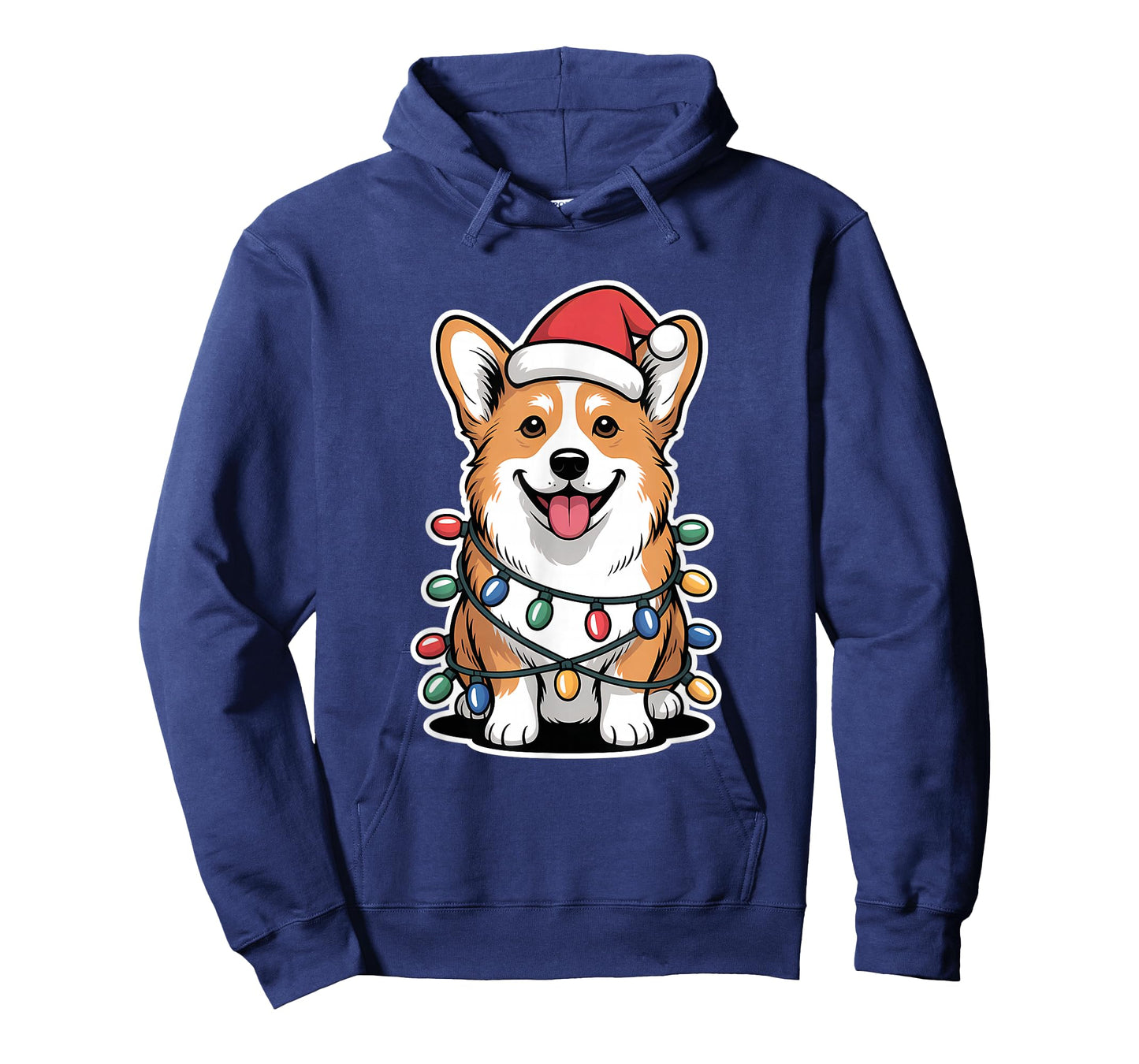Corgi Wrapped in Christmas Lights T-Shirt
