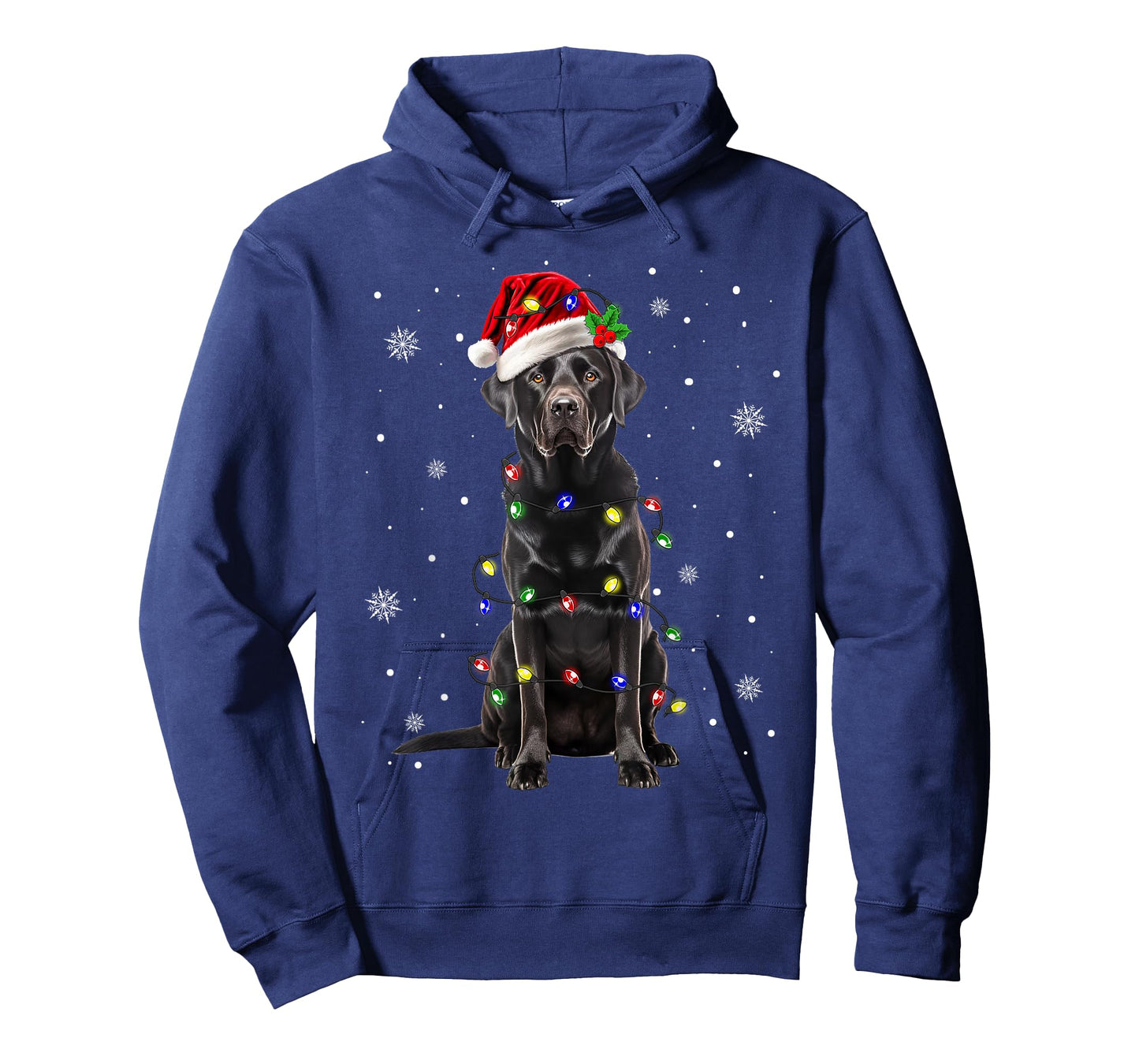 Black Lab Labrador Christmas Tree Light Pajama Dog Xmas T-Shirt