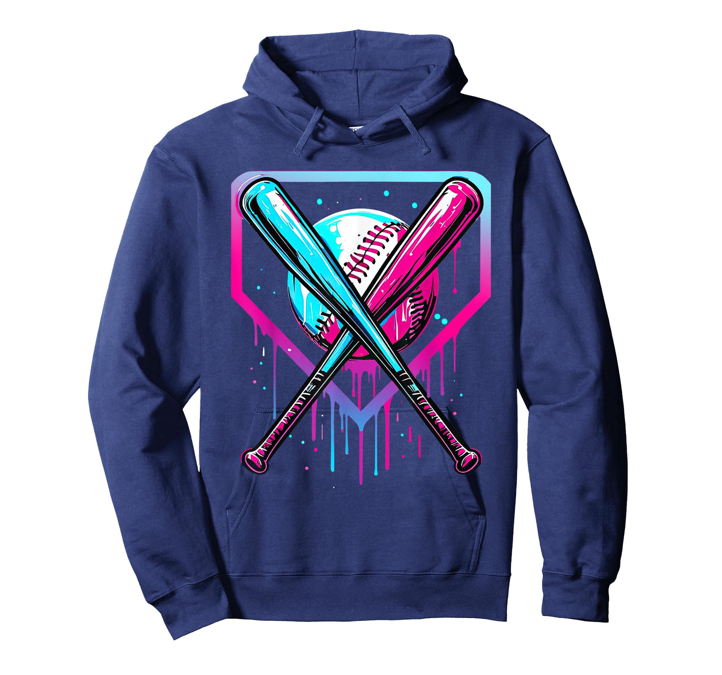 Baseball Drip For Boys Home Plate Ice Cream Drip Youth T-Shirt