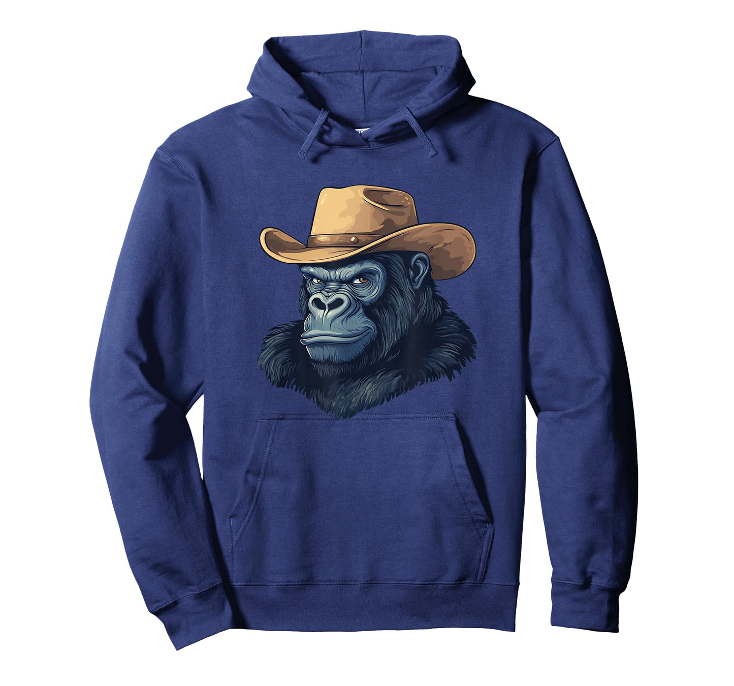 Fun Gorilla Face with Cowboy Hat for Rodeo Monkey T-Shirt