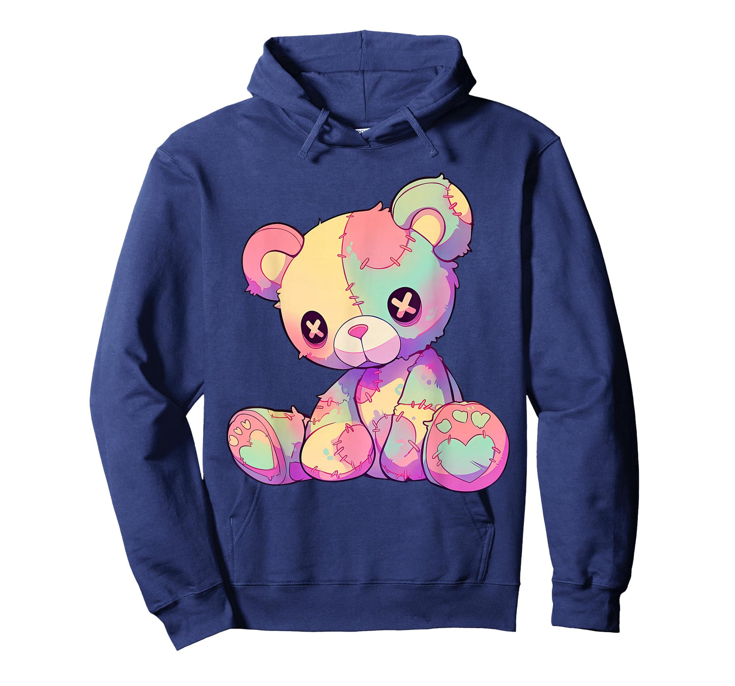 Kawaii Pastel Goth Creepy Cute Witchy Patchwork Teddy Bear T-Shirt