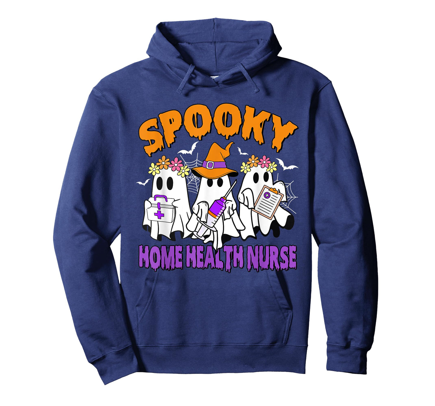 Retro Spooky Home Health Nurse Ghost Funny Halloween T-Shirt