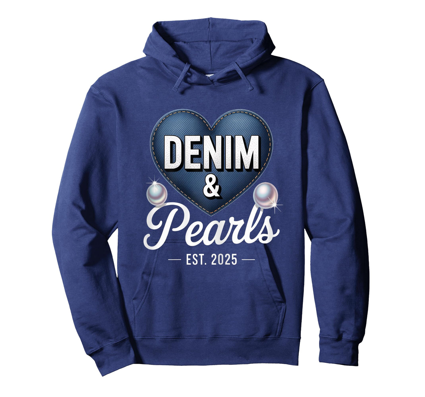 Blue Jeans Denim and Pearls Outfit For Women Cowboy Denim T-Shirt