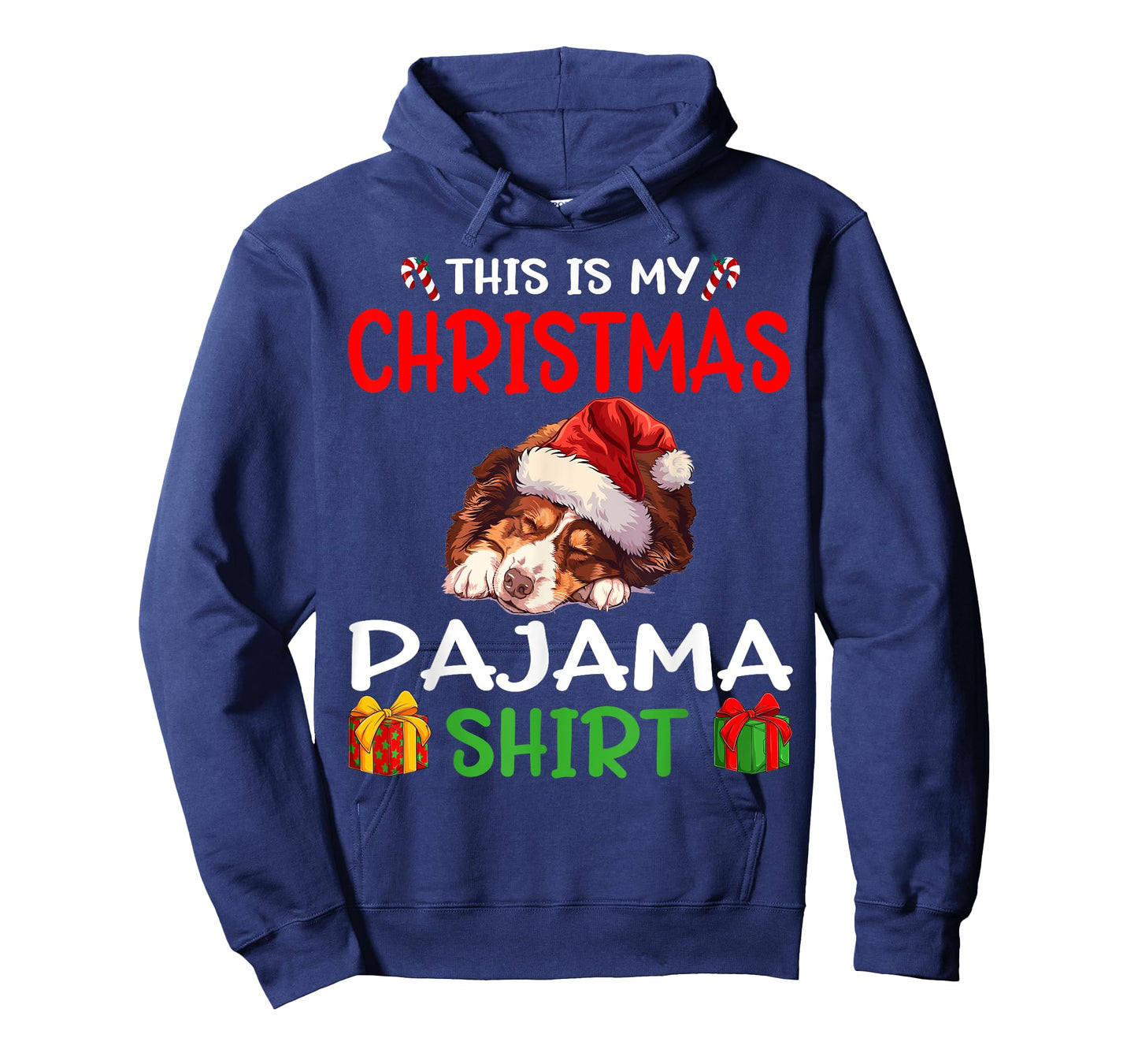Cute Australian Shepherd Dog This is my Christmas Pajama T-Shirt for Men Women Kids
