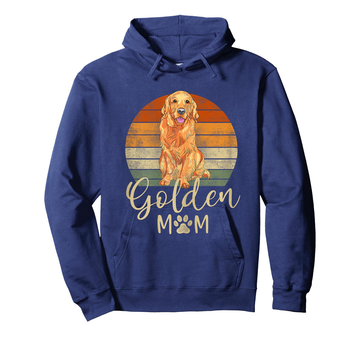 Golden Mom Retro Sunset Golden Retriever Lover Gift Dog Mama T-Shirt