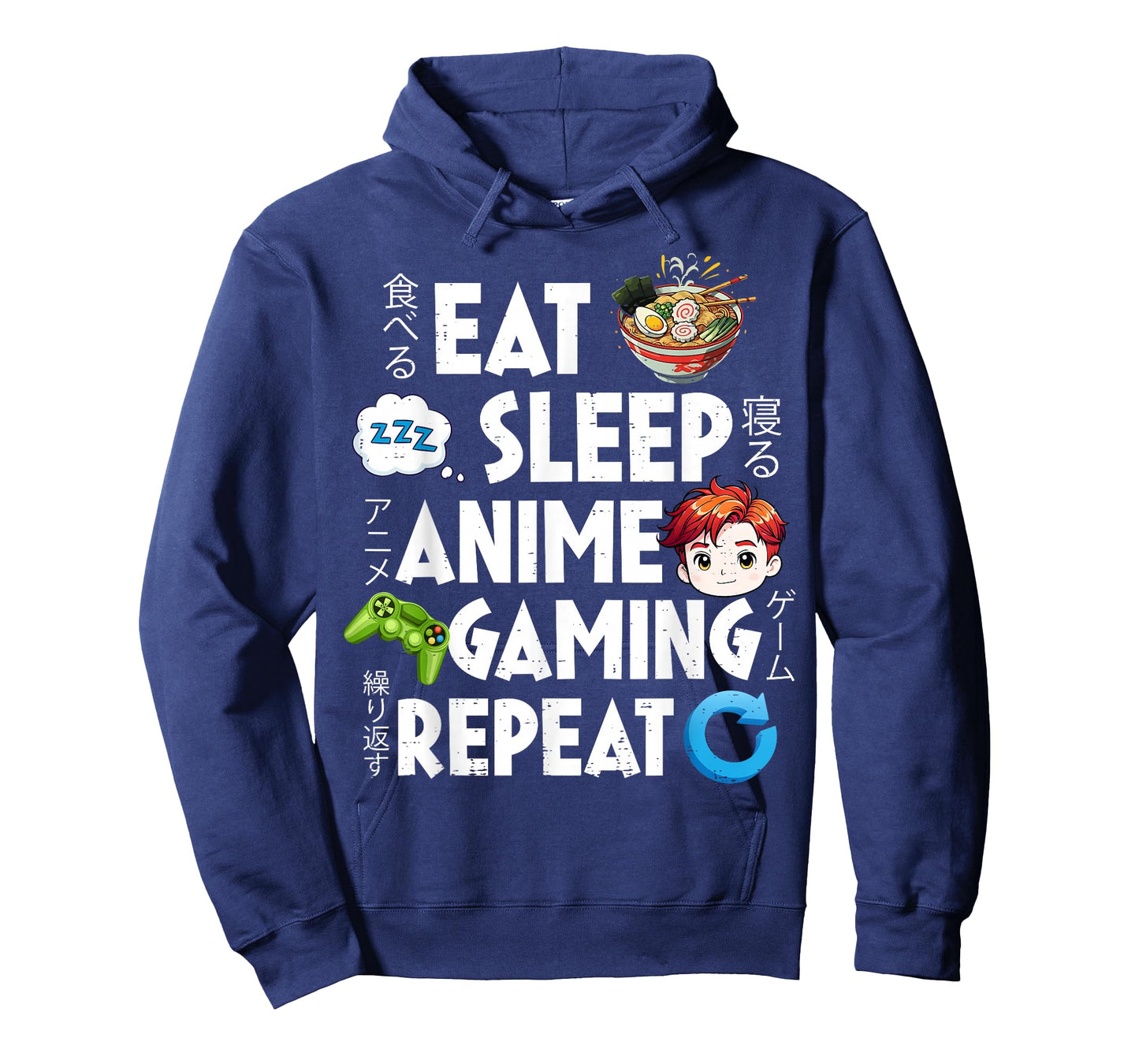 Eat Sleep Anime Gaming Repeat Kawaii Otaku Anime Manga T-Shirt