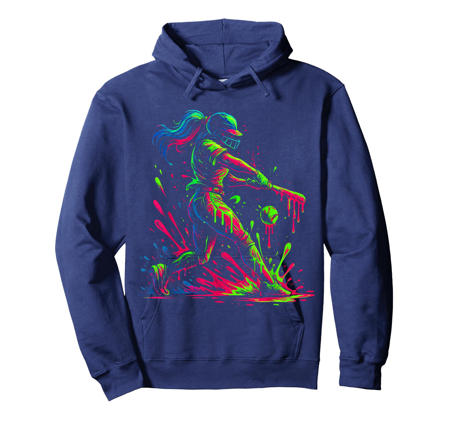 Softball Player Ice Cream Softball Drip Sport Lovers Girls T-Shirt