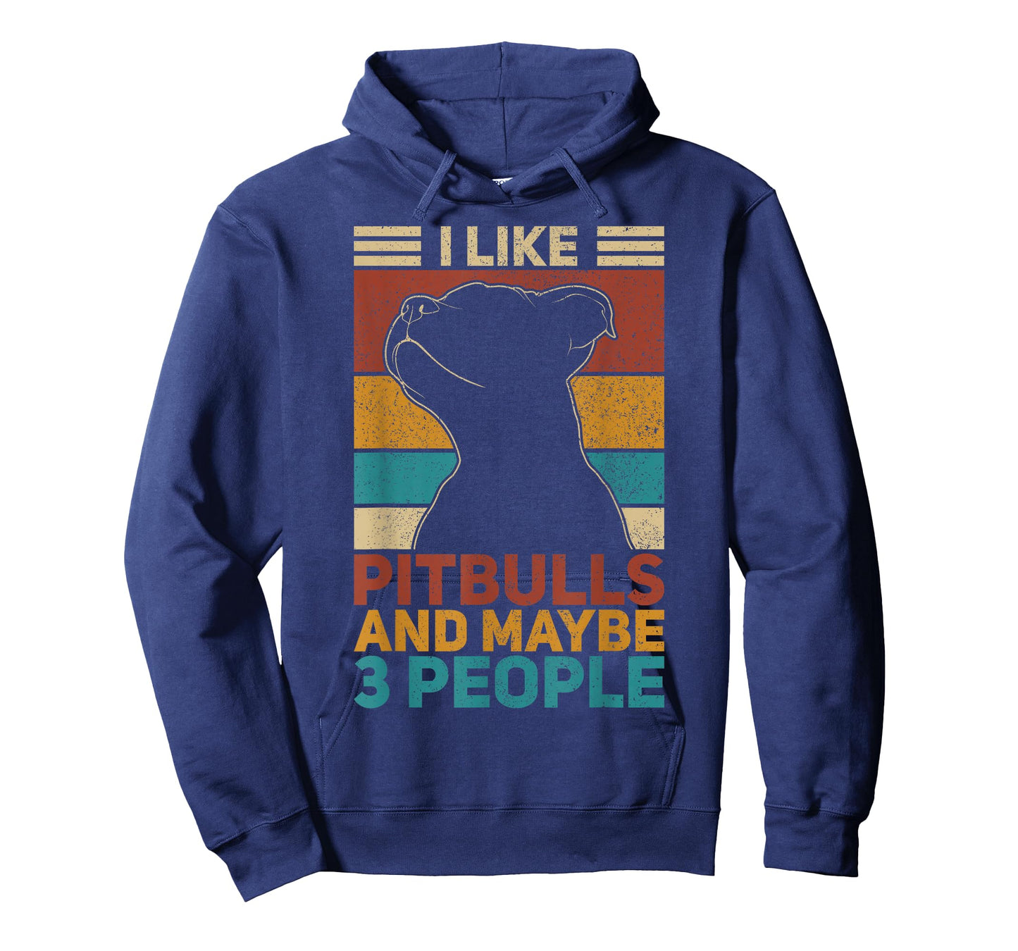 I Like Pitbulls And Maybe 3 People Dog Lover Funny Pit Bull T-Shirt