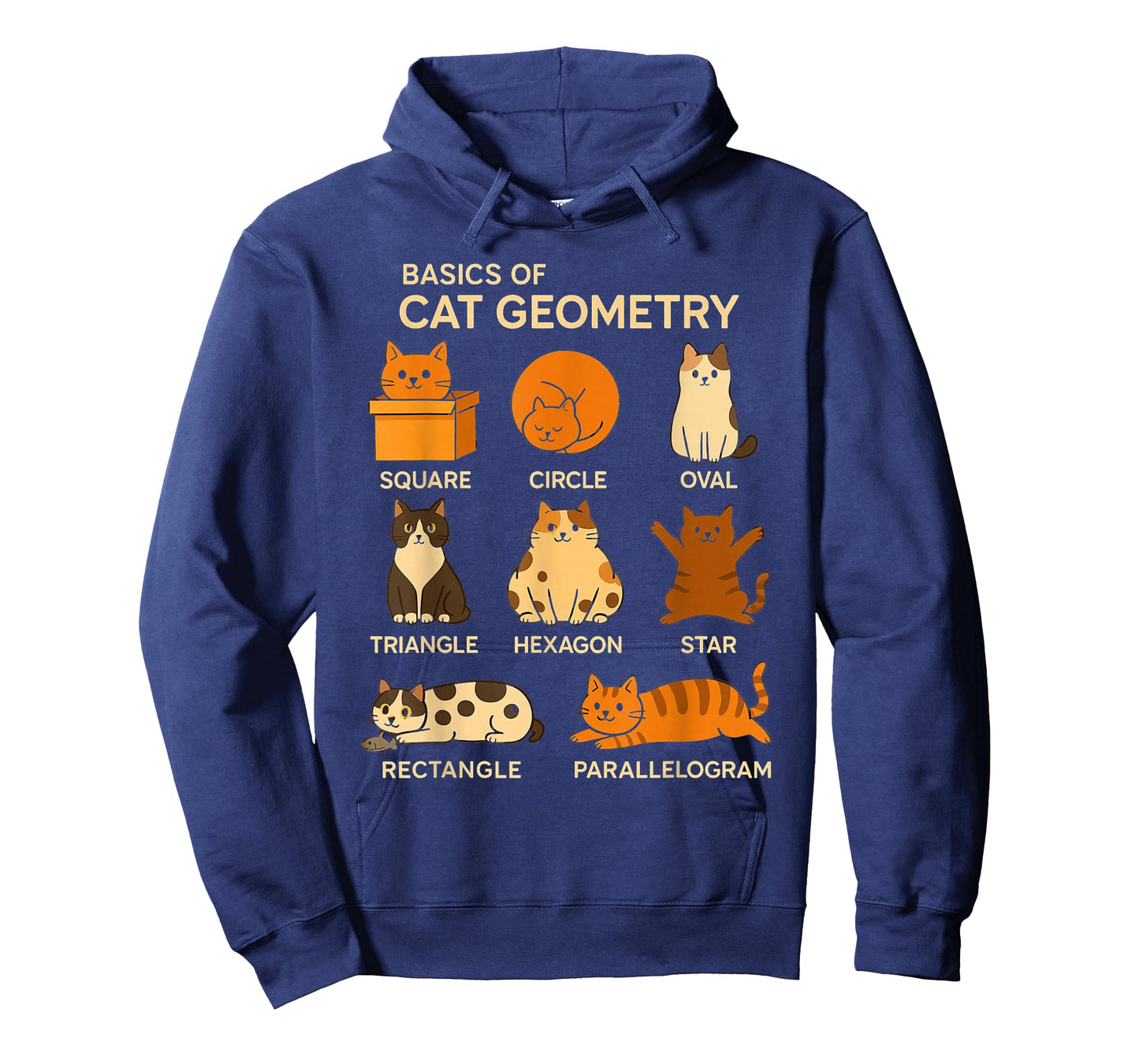 Basic Cat Geometry Cute Cat Cat Lover Cat Owner Math School T-Shirt
