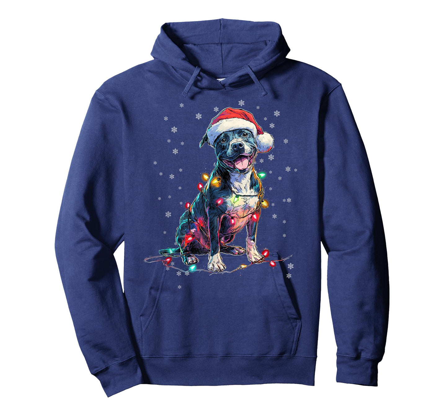 Christmas Dog Pitbull Santa Xmas Women Men Kids T-Shirt