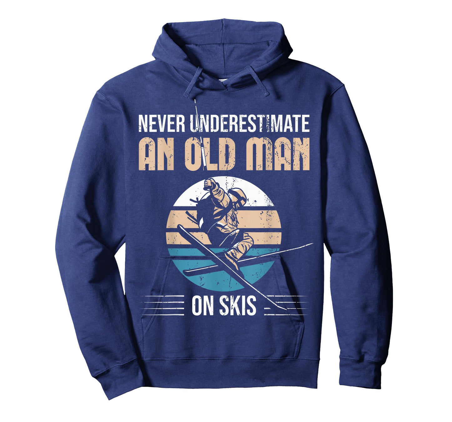 Never Underestimate An Old Man On Skis Old Man Ski T-Shirt