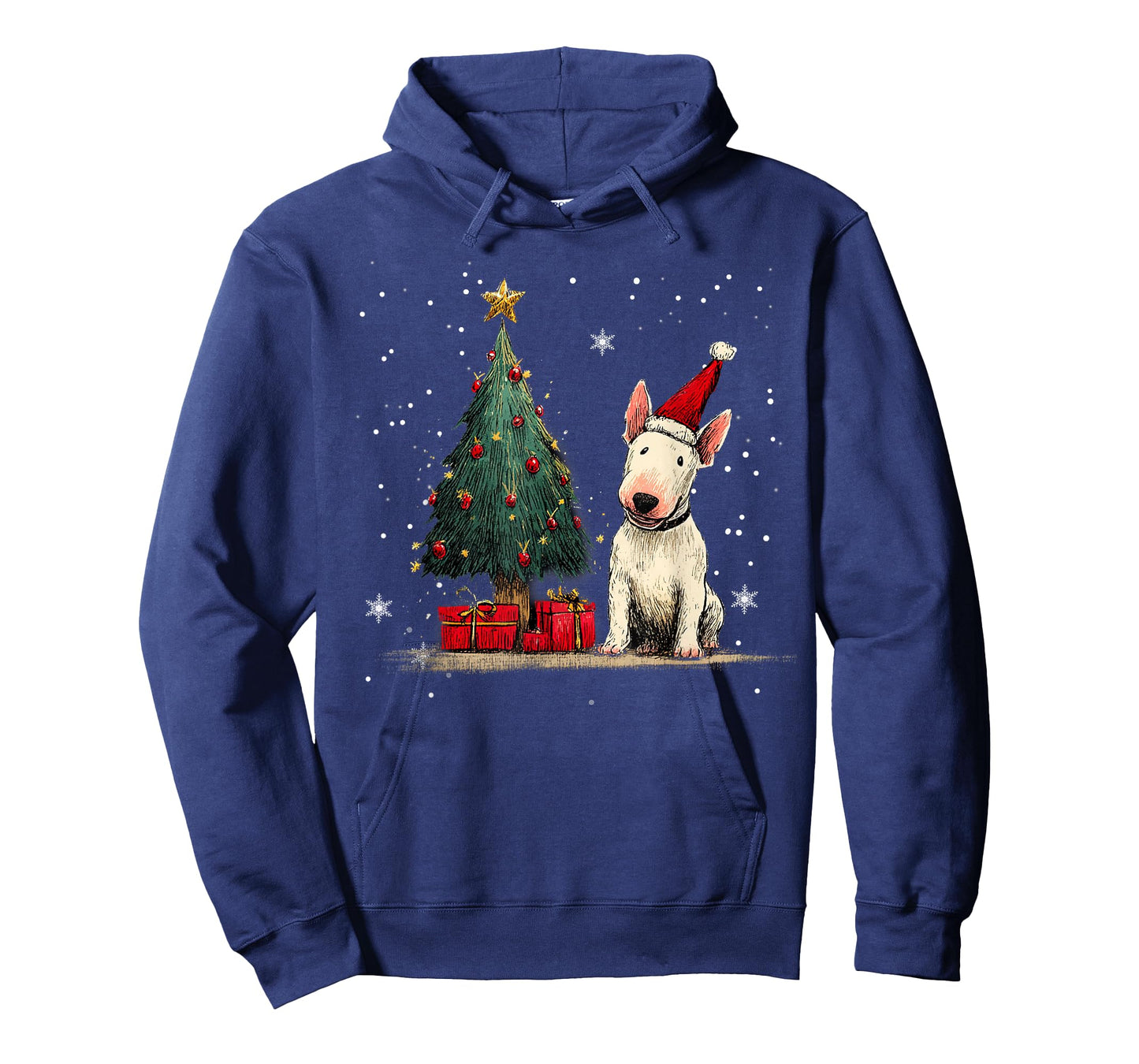 Funny Bull Terrier Dog Christmas Tree Women Men Kids T-Shirt