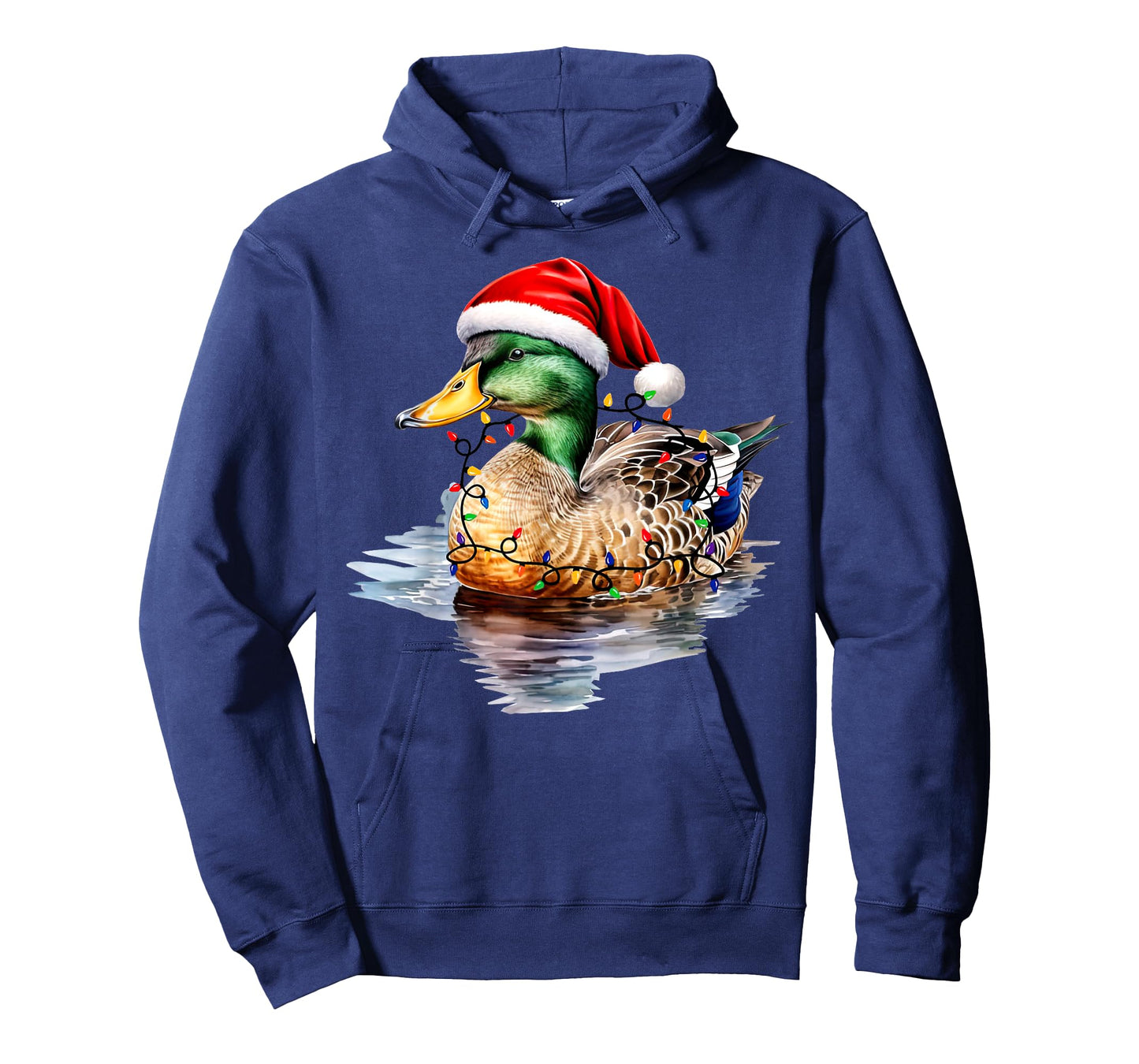 Christmas Duck Hunting Santa Xmas Light Country Mallard Duck T-Shirt