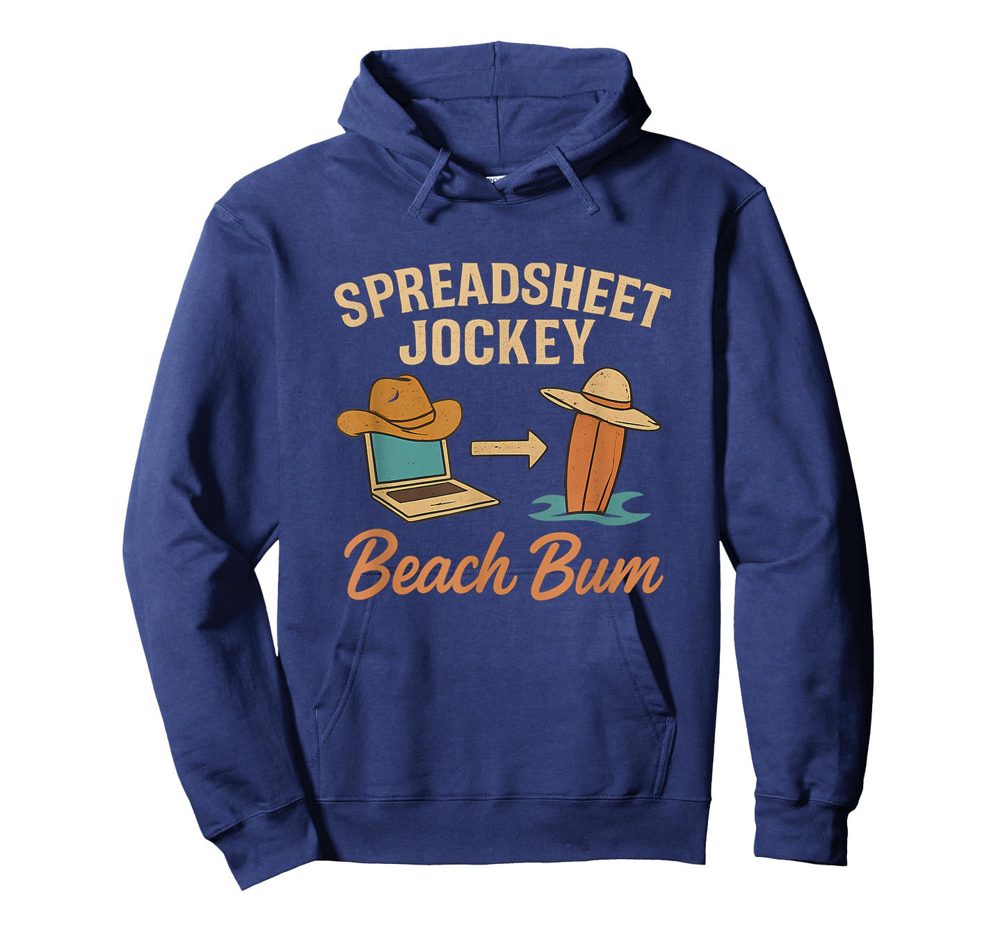 Funny Work Play Balance Spreadsheet Jockey Beach Bum Design T-Shirt