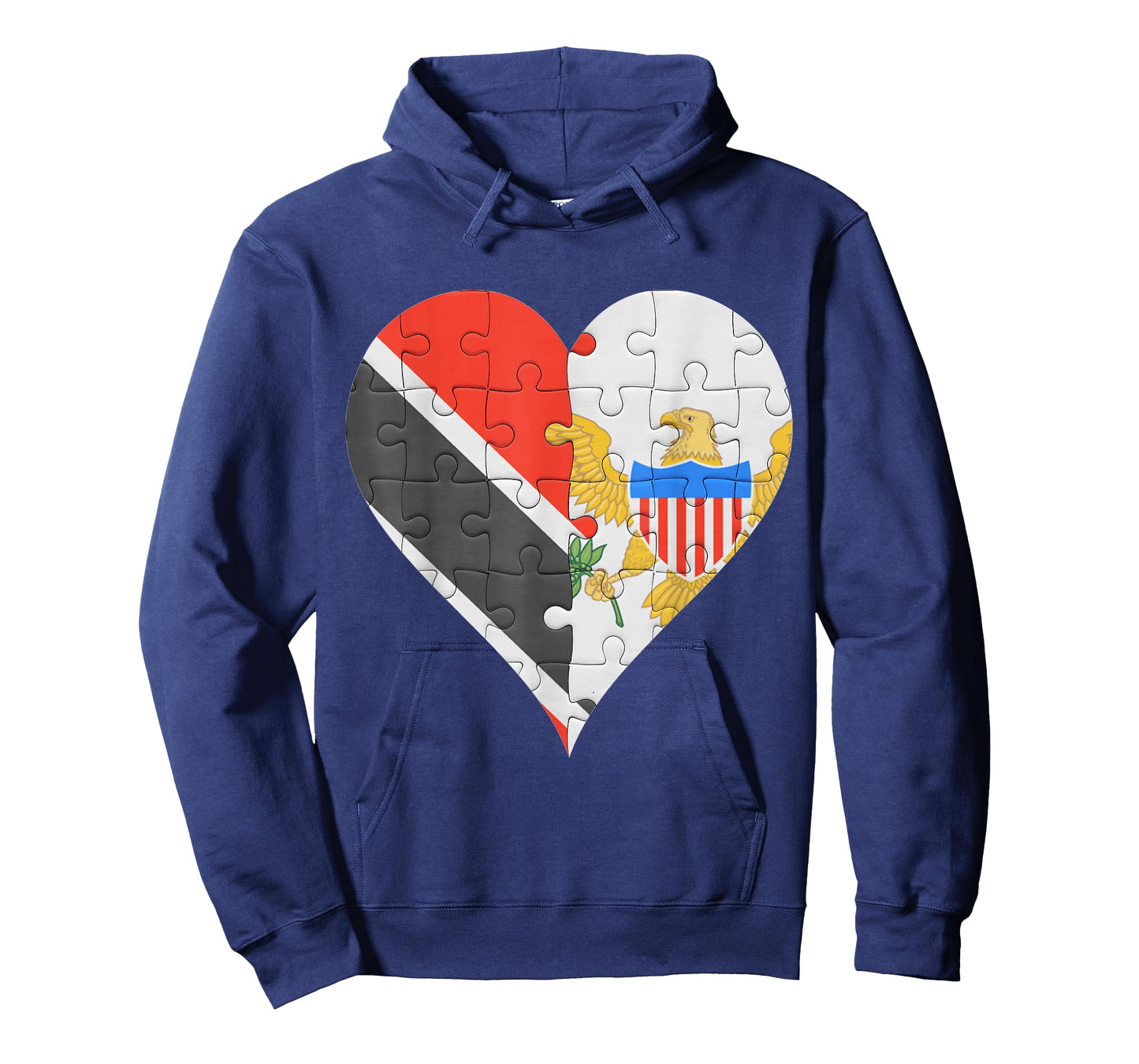 Trinidadian And Tobagoan Virgin Islander Flag Heart T-Shirt