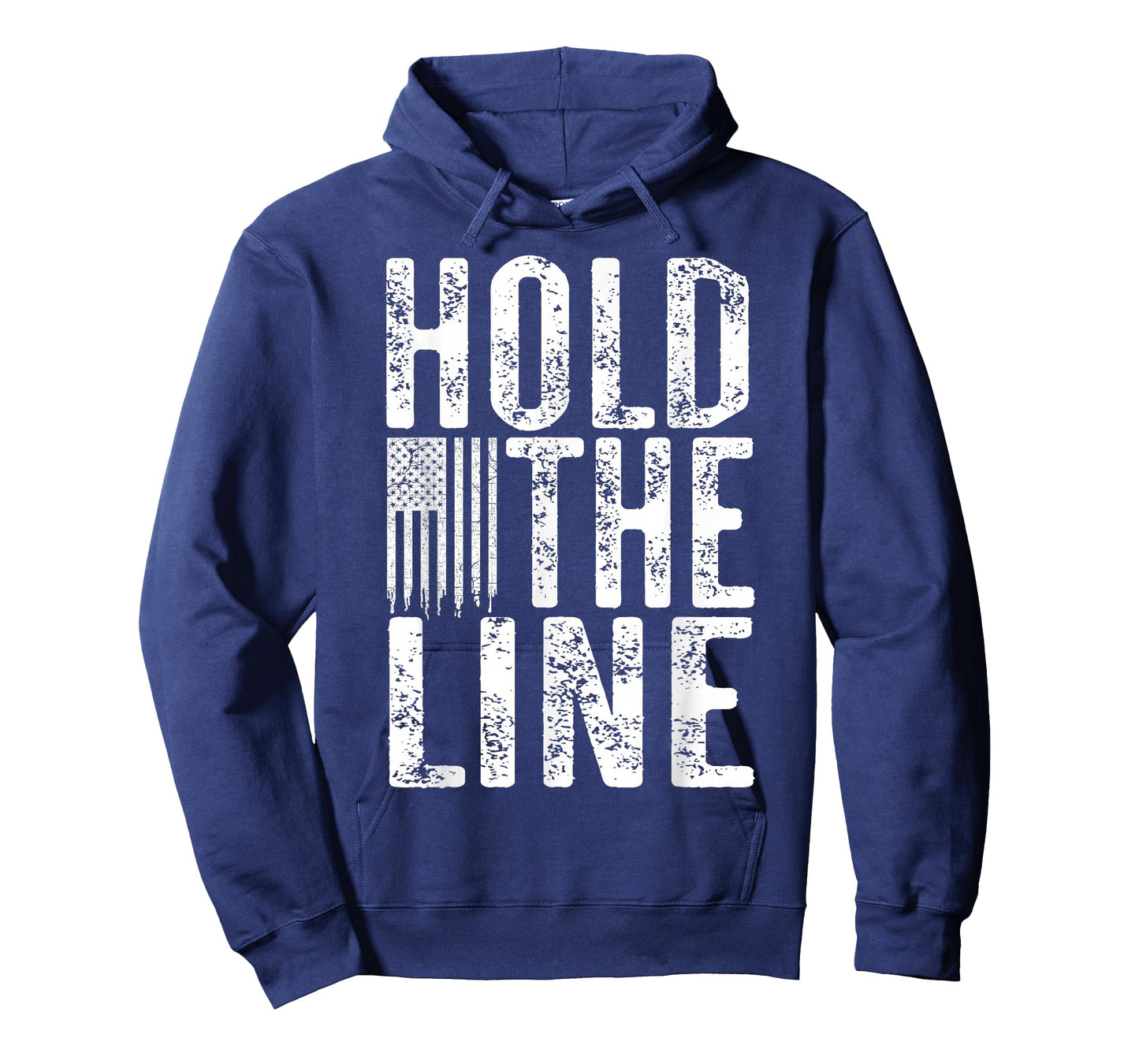 Hold The Line with Vintage American Flag Grunge Distressed T-Shirt