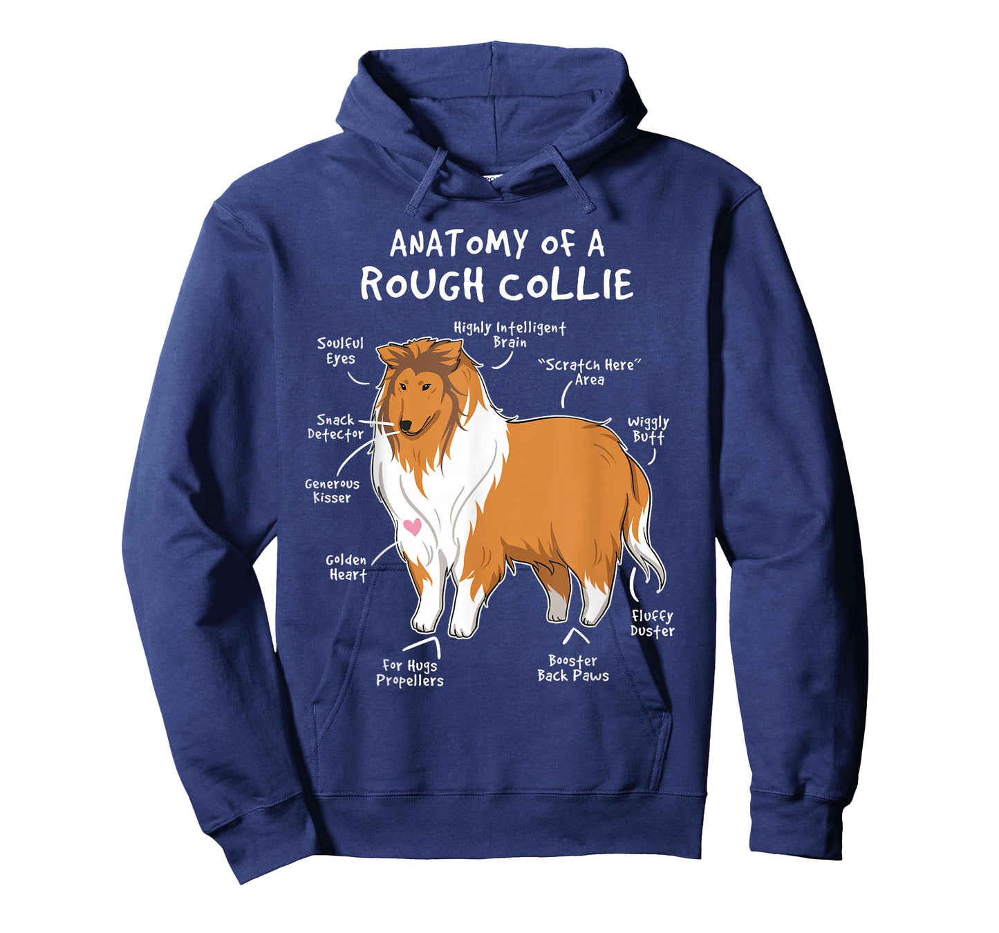Anatomy of A Rough Collie Funny Dog Puppy Gift T Shirt T-Shirt