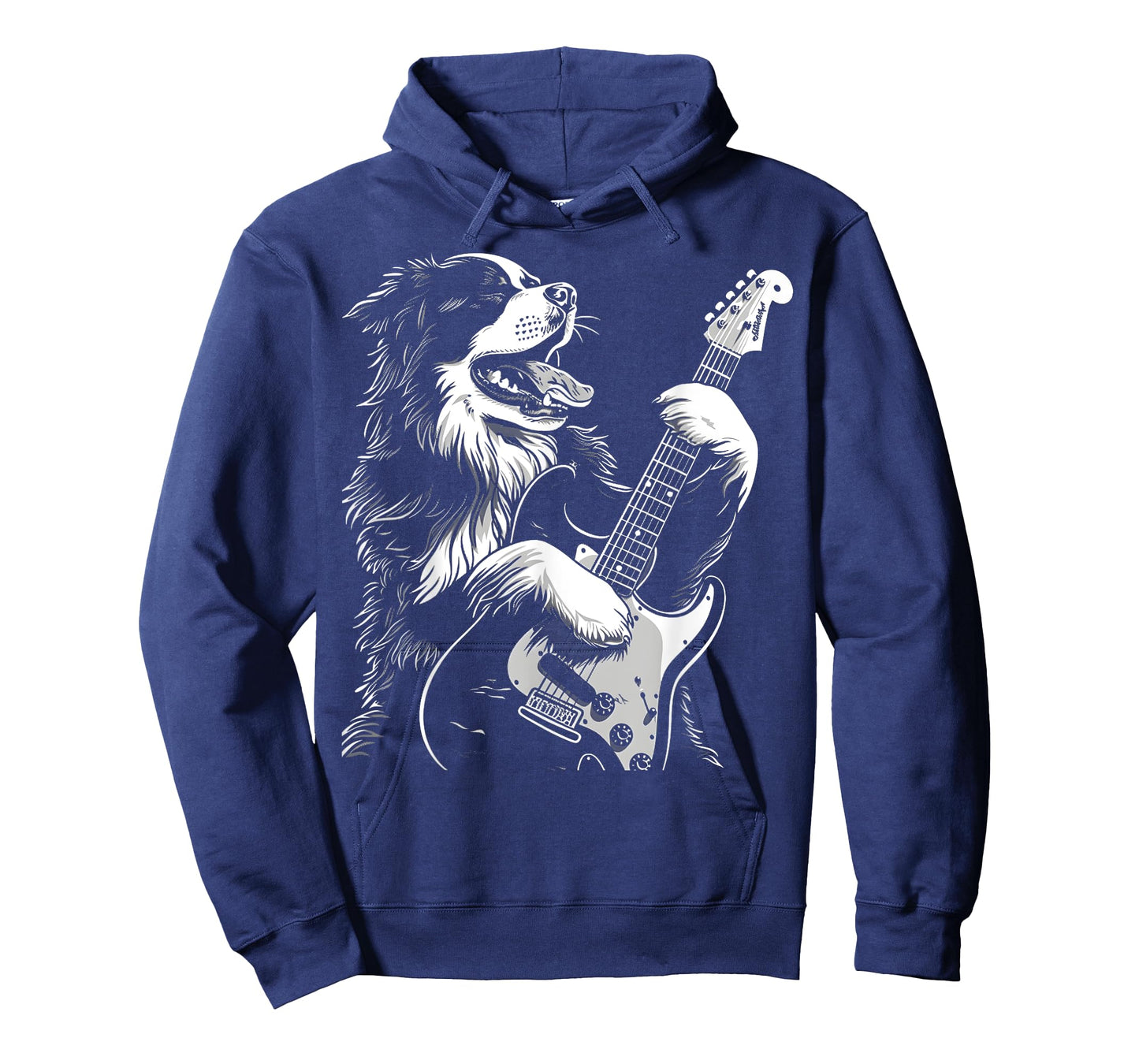 Bernese Mountain Dog Playing Electric Guitar Rock Dog Dad T-Shirt for Men Women Kids