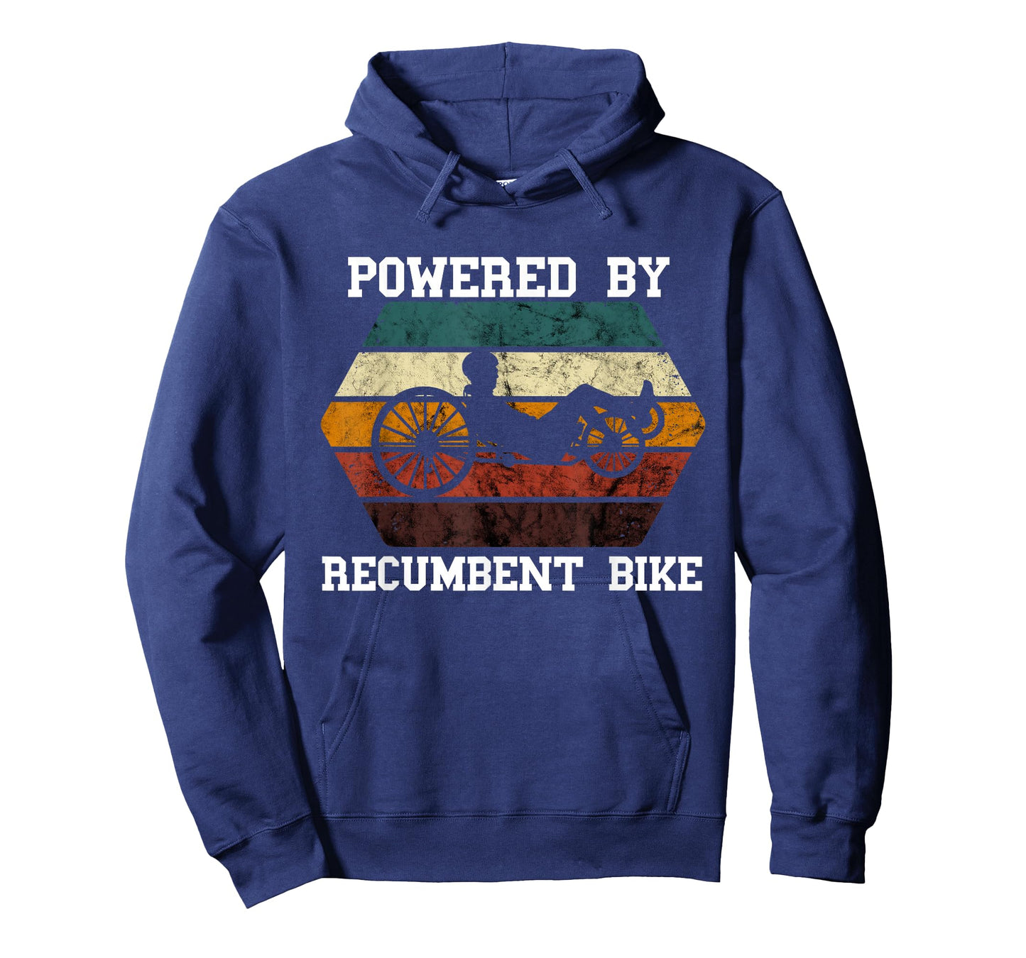 Retro Recumbent Bike Powered By Recumbent Trike Cyclist T-Shirt