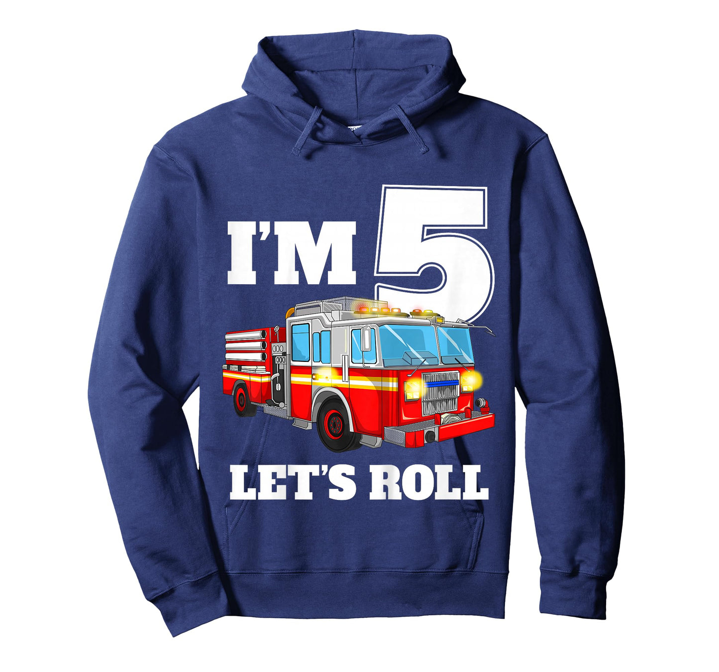 Kids Fire Truck 5th Birthday Boy 5 Year Old Five Firefighter T-Shirt