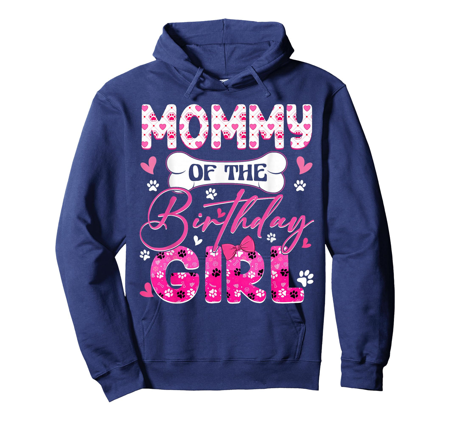 Mommy Of The Birthday Girl Dogs Paw Theme Family Party T-Shirt