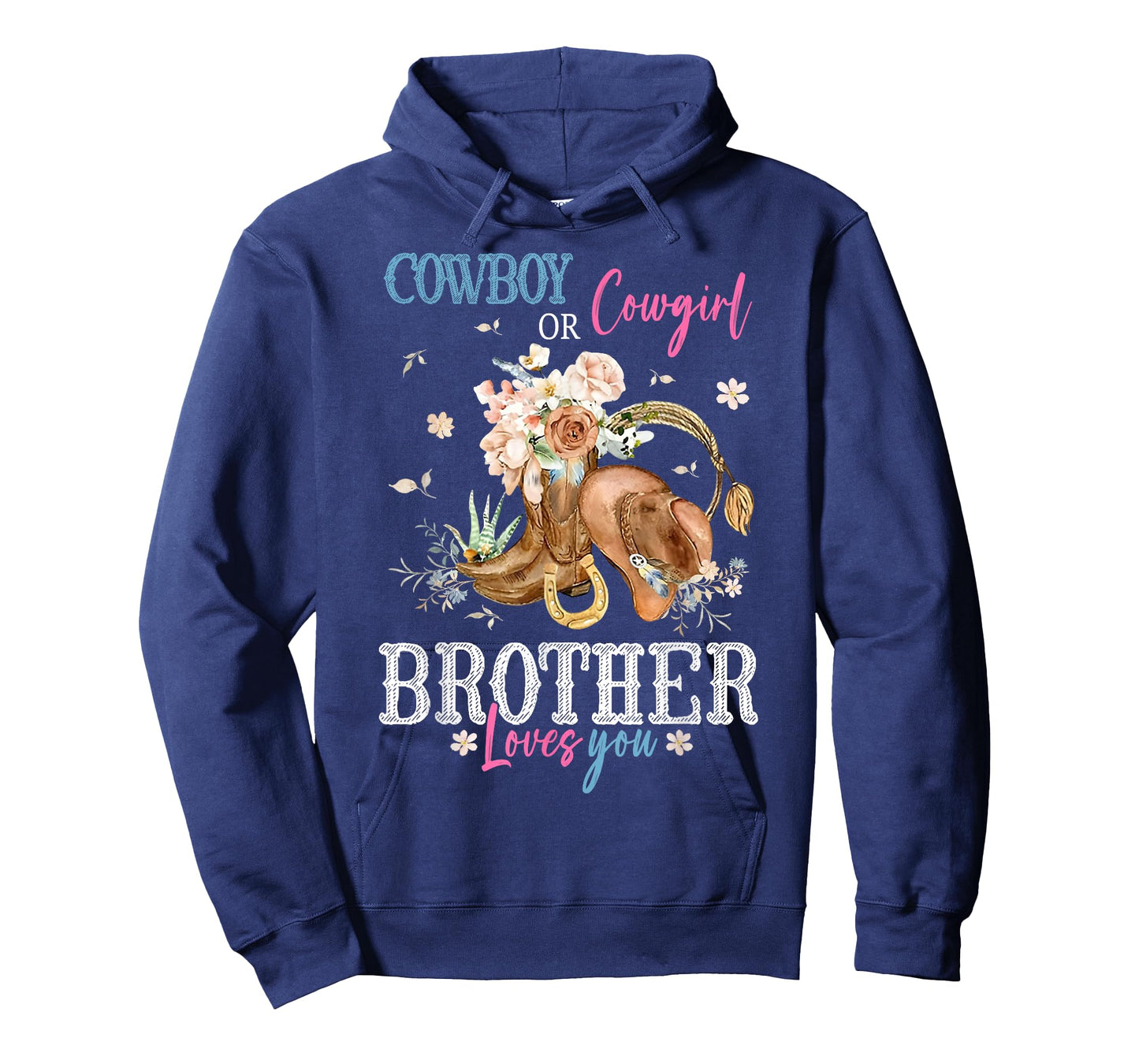 Cowboy or Cowgirl Gender Reveal Party Announcement Brother T-Shirt